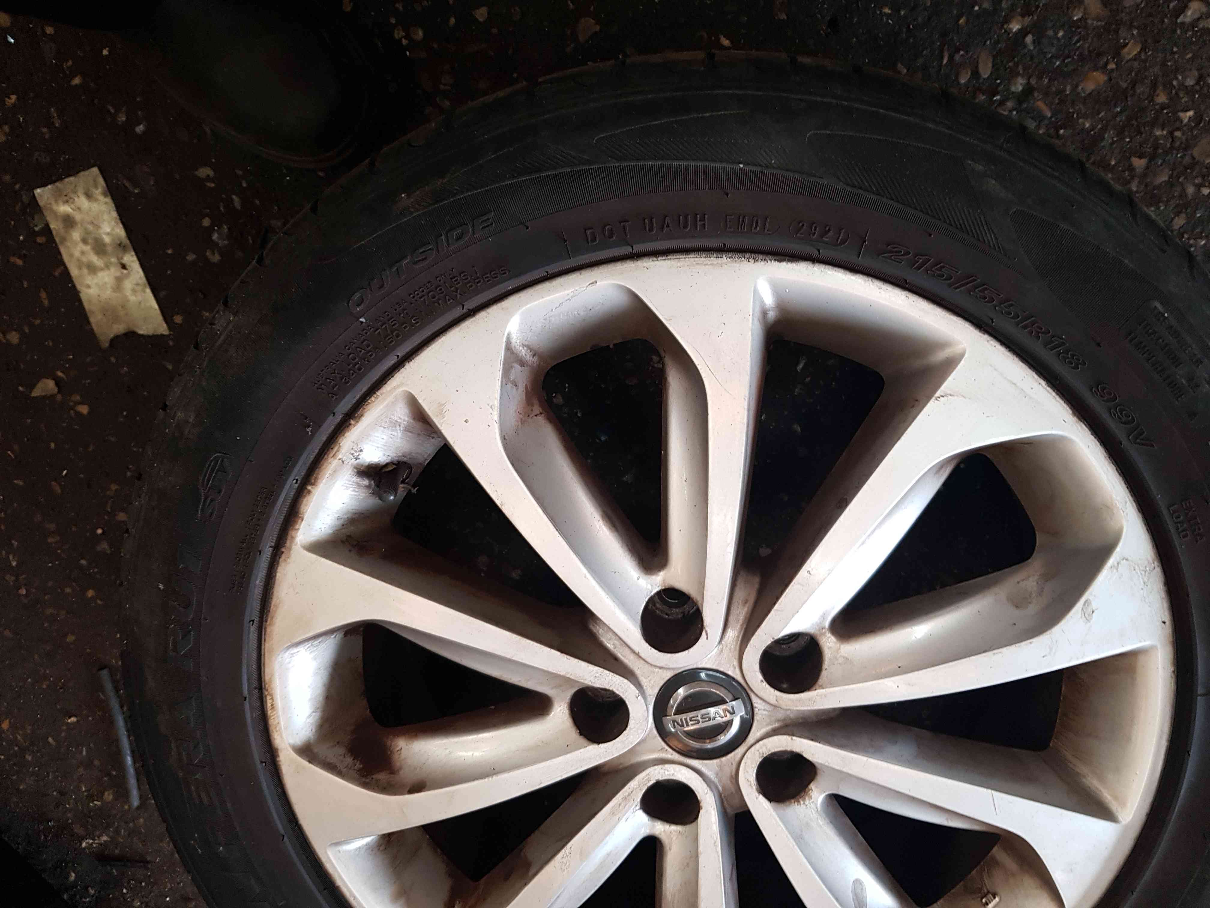 Thumb 4 Nissan Qashqai MK1 2006-2013 Alloy Wheel Tyre 215 55 18  18Inch 4/5