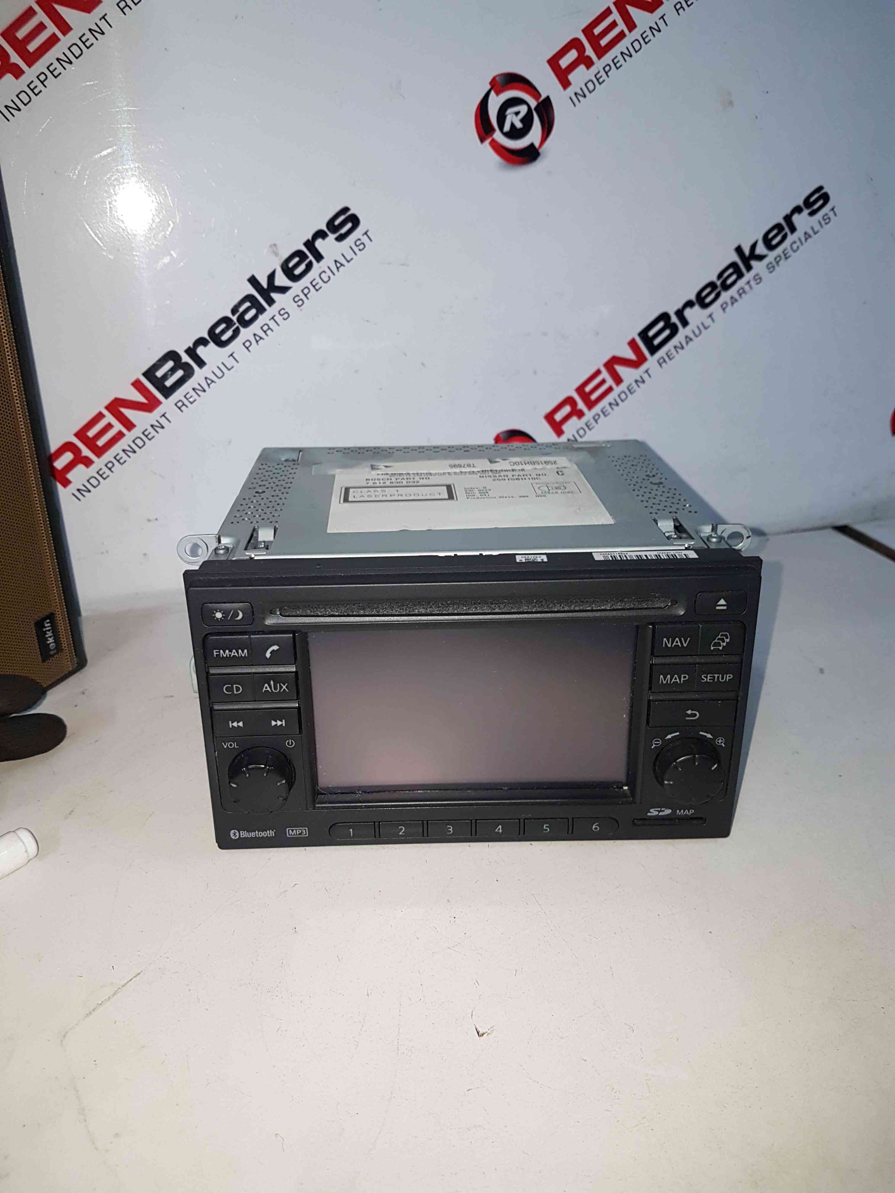 Thumb 8 Nissan Qashqai MK1 2006-2013 Radio Cd Player Head Unit 25915BH10C NO CODE