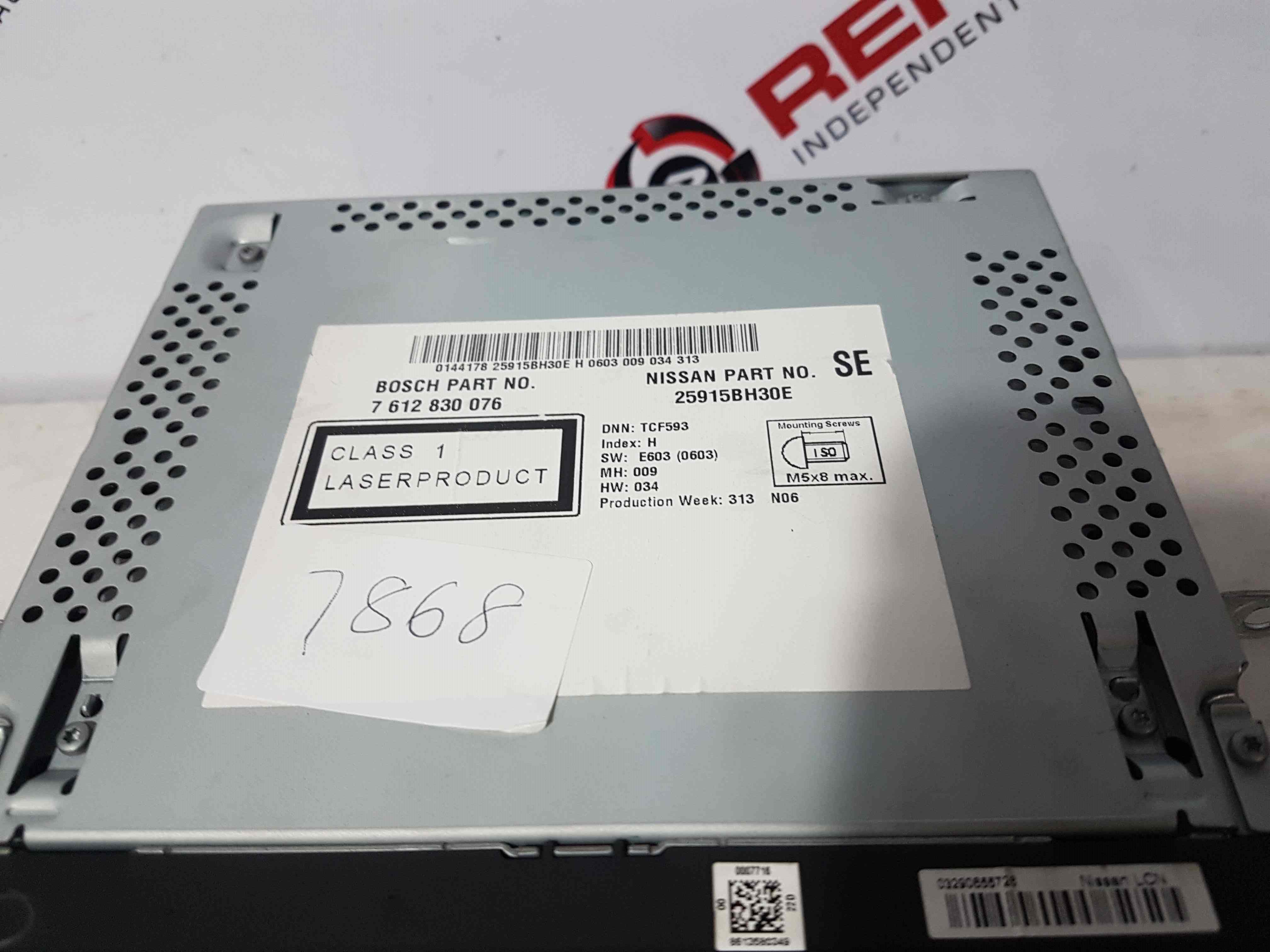 Thumb 6 Nissan Qashqai MK1 2006-2013 Radio Cd Player Head Unit 7612830076 + Code