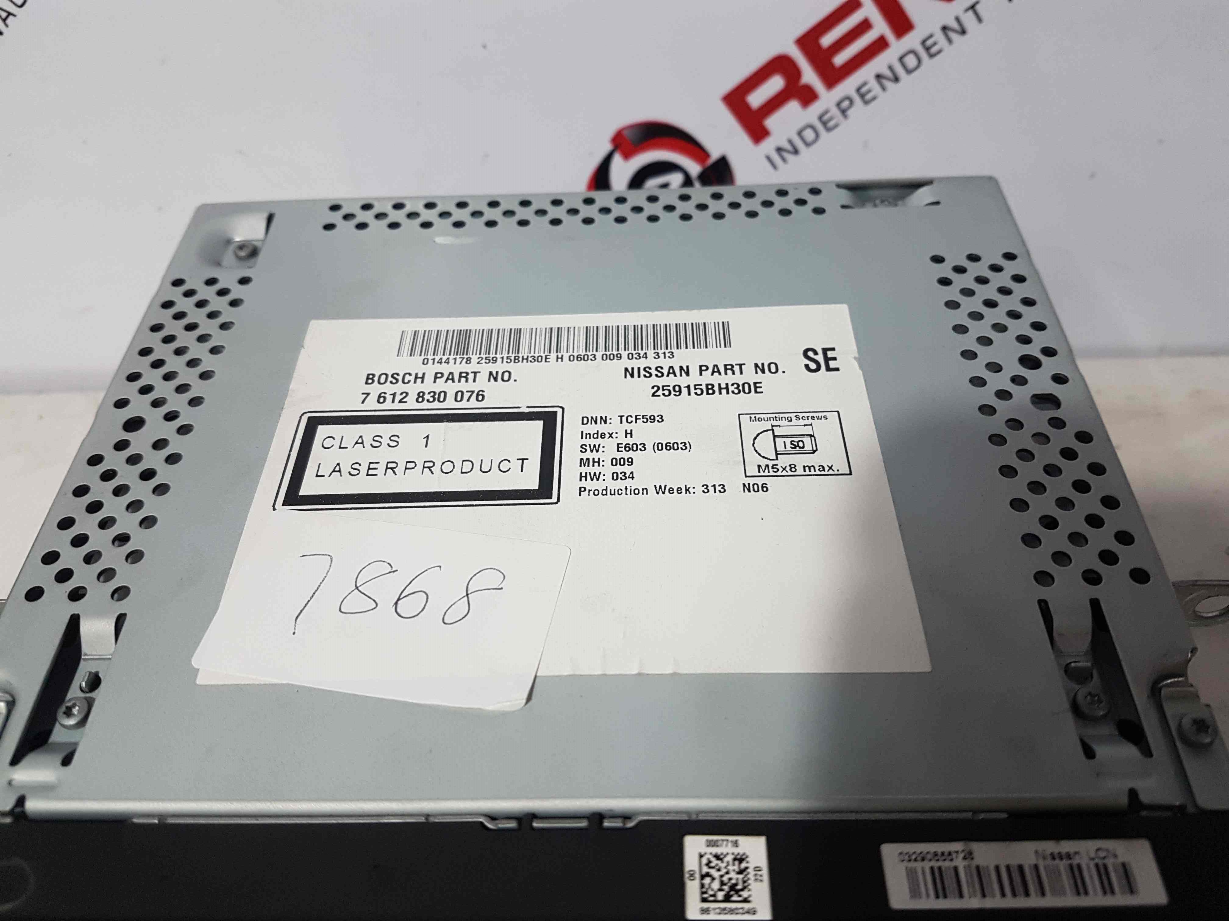 Thumb 7 Nissan Qashqai MK1 2006-2013 Radio Cd Player Head Unit 7612830076 + Code