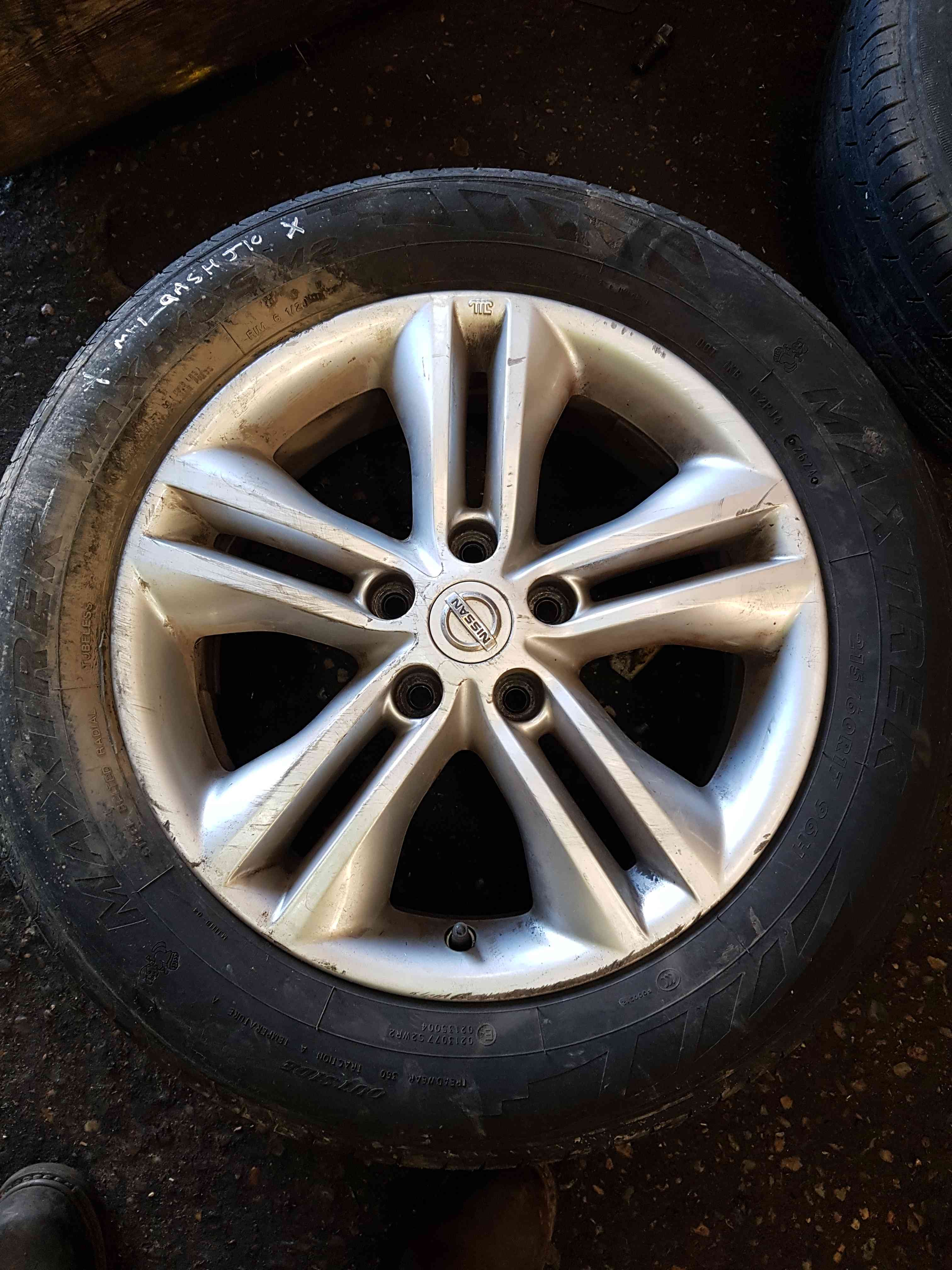 Thumb 5 Nissan Qashqai MK2 2006-2013 Alloy Wheel 17Inch 40300Br07a 4/5