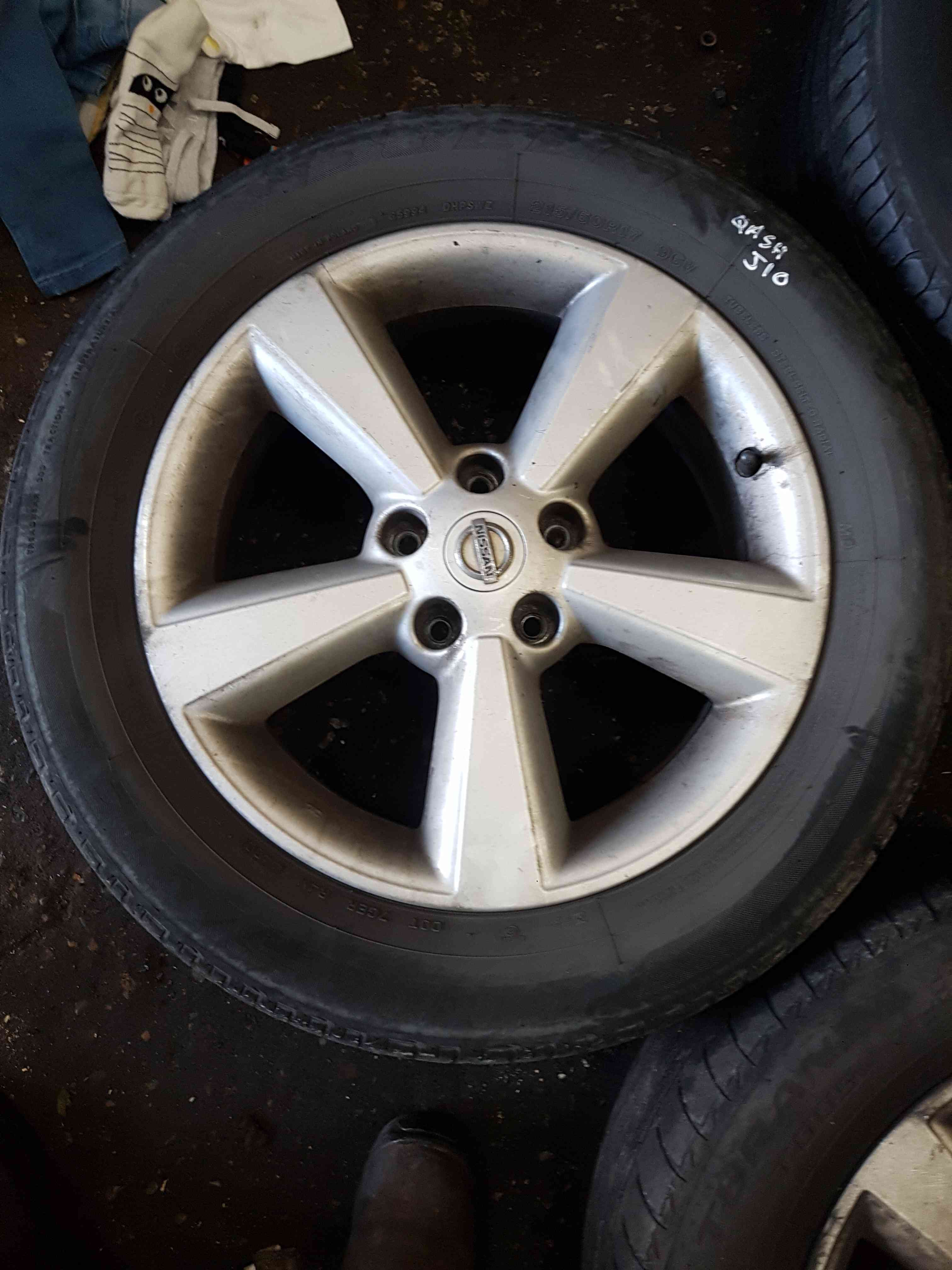 Thumb 3 Nissan Qashqai MK2 2006-2013 Alloy Wheel SET X4 17Inch + Tyre 215 60 17 6Mm  