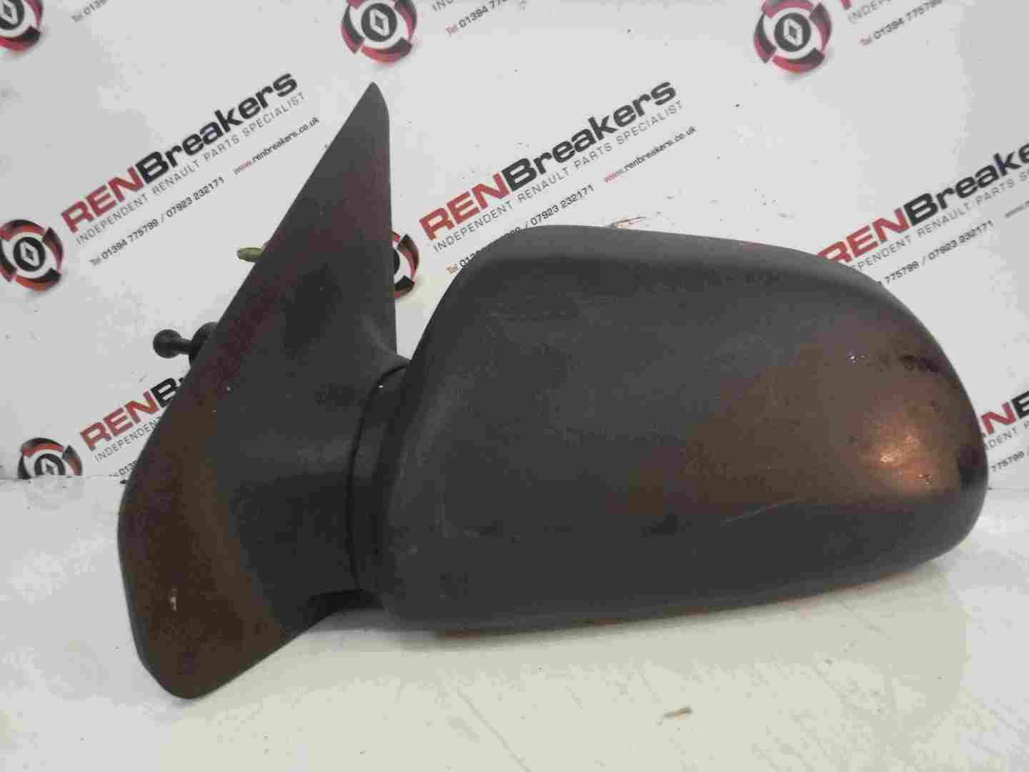 Renault 19 1988-1996 Passenger NS Wing Mirror Plain Black Manual
