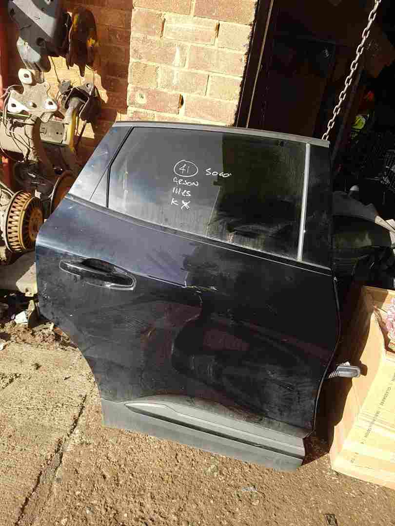 Renault Arkana MK1 2019-2025 Drivers OSF Rear Door Black Tegxa