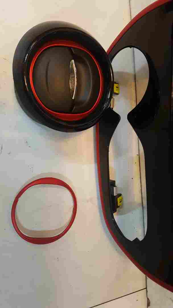 Thumb 3 Renault Captur  2013-2019 Centre Dashboard Gloss Black RED Trim SET  253B08825r