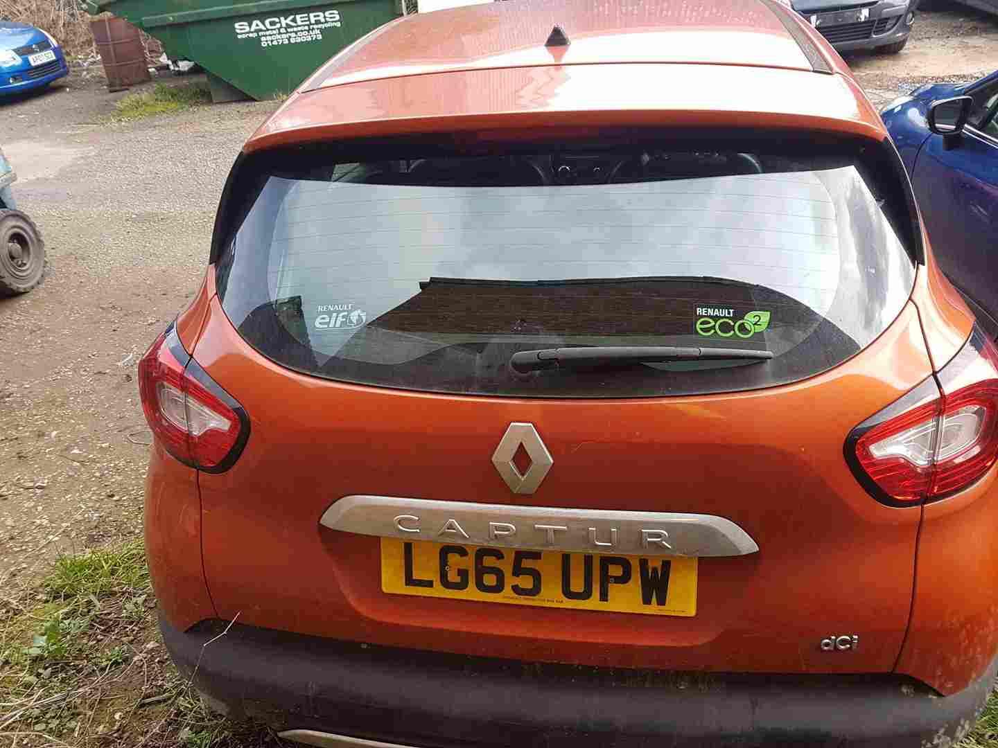 Thumb 2 Renault Captur 2013-2015 Boot Tailgate Door Orange Teenz