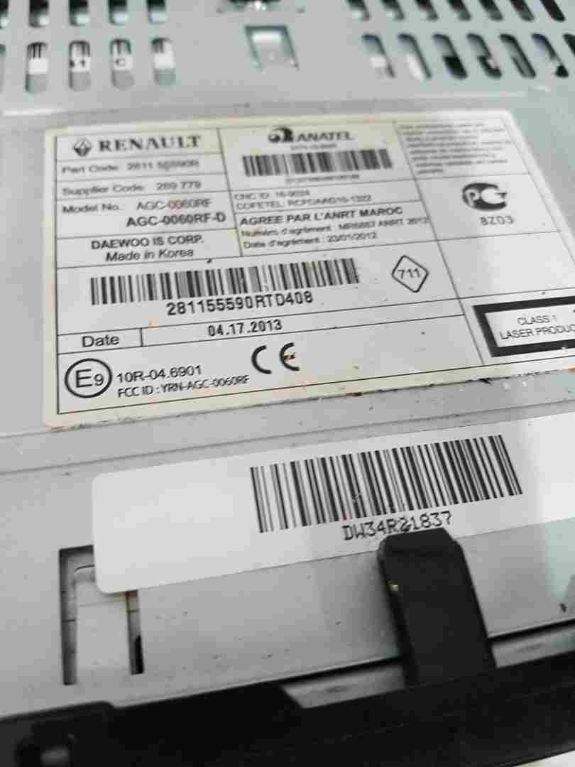 Renault Captur 20132015 Cd Player Radio 281155590R 281155590R Store