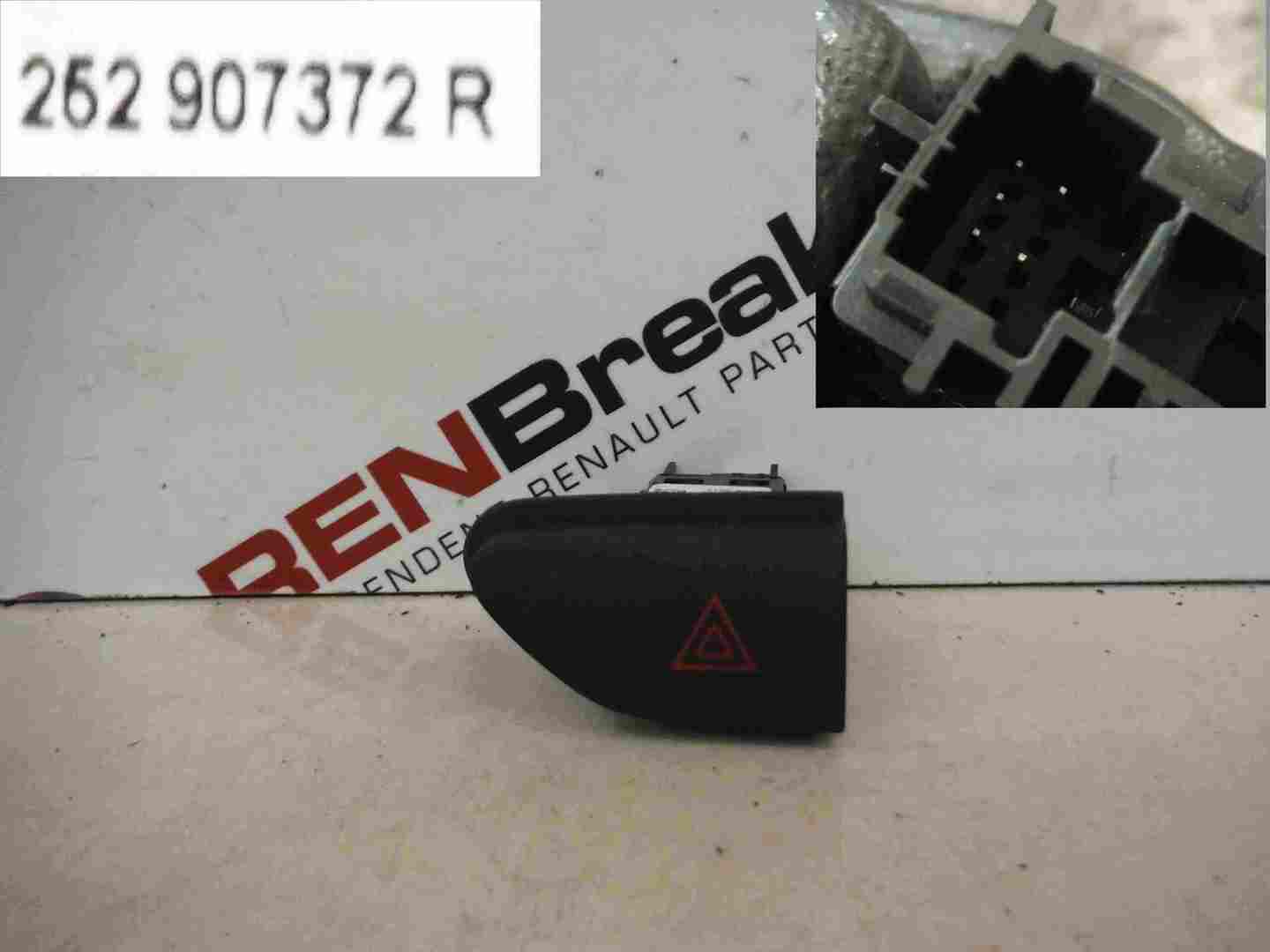 Renault Captur 2013-2015 Hazard Warning Switch Button