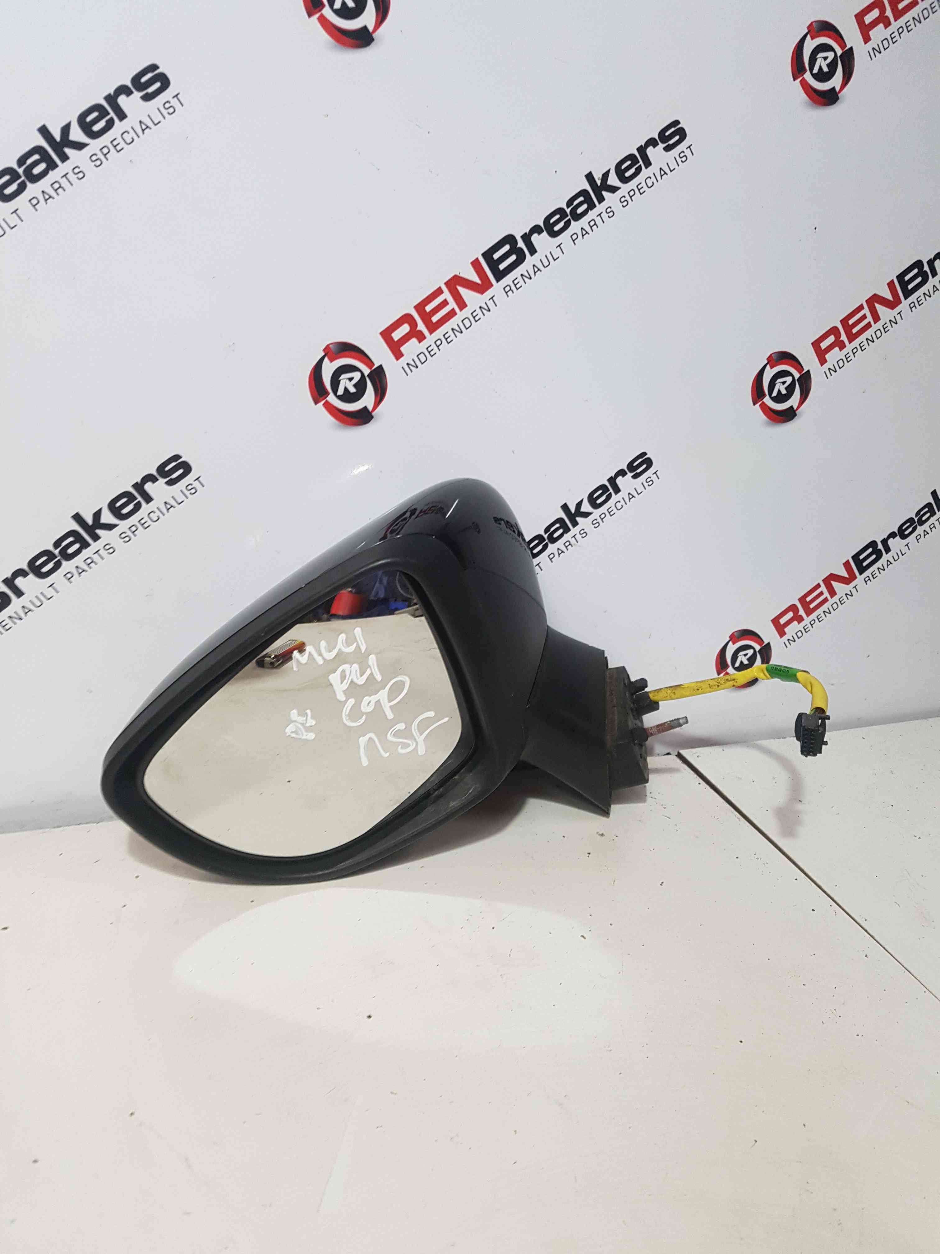 Thumb 7 Renault Captur 2013-2018 Passenger Ns NSF Wing Mirror Black Power Folding