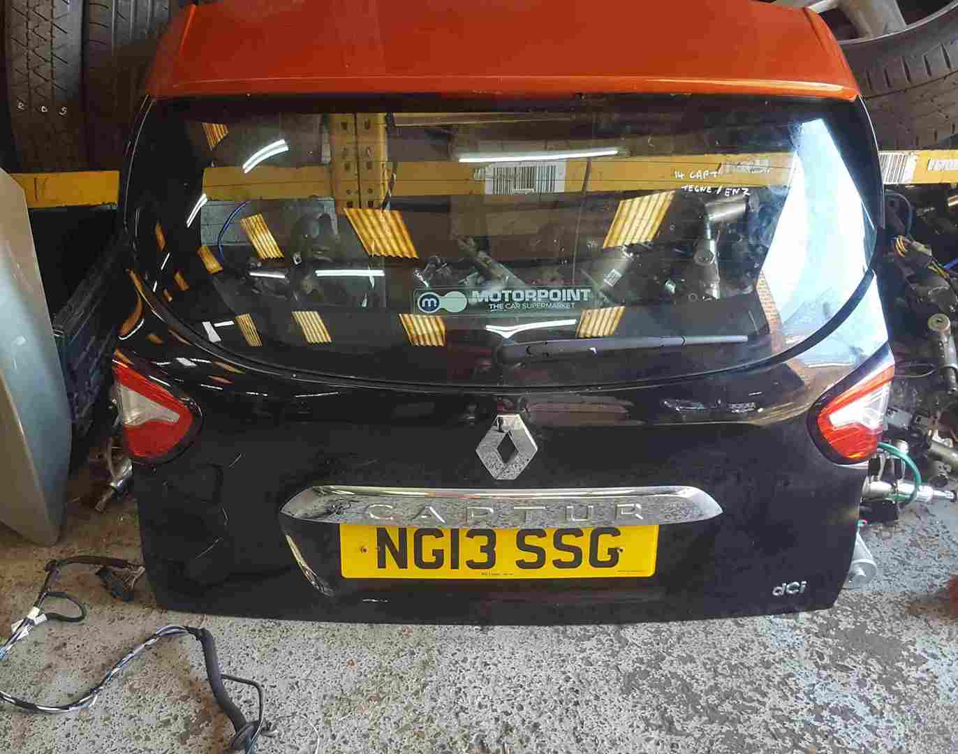 Renault Captur 2013-2019 Rear Tailgate Boot Black BIXNU ENZ Orange
