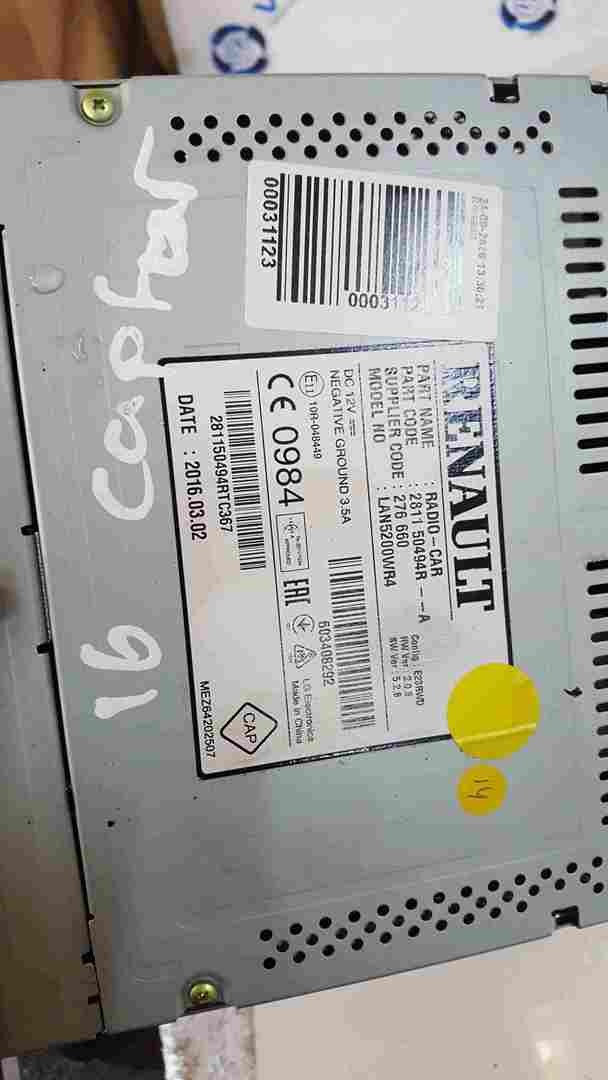 Renault Captur 20132019 Sat Nav Navigation Cd Player Display Unit