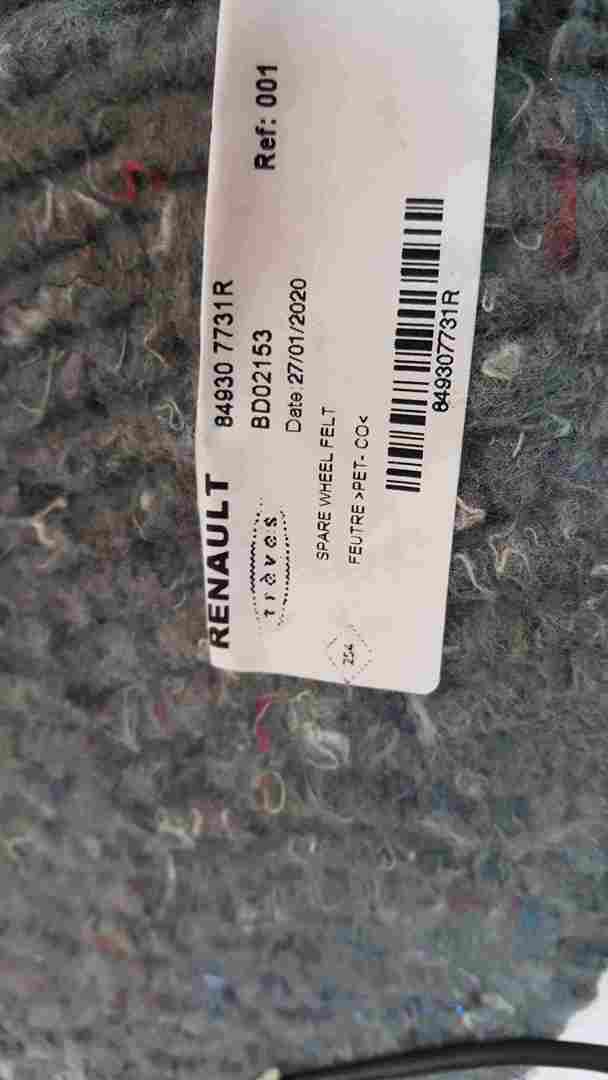 Thumb 2 Renault Captur 2019-2021 Boot Spare Wheel Cover 849307731R