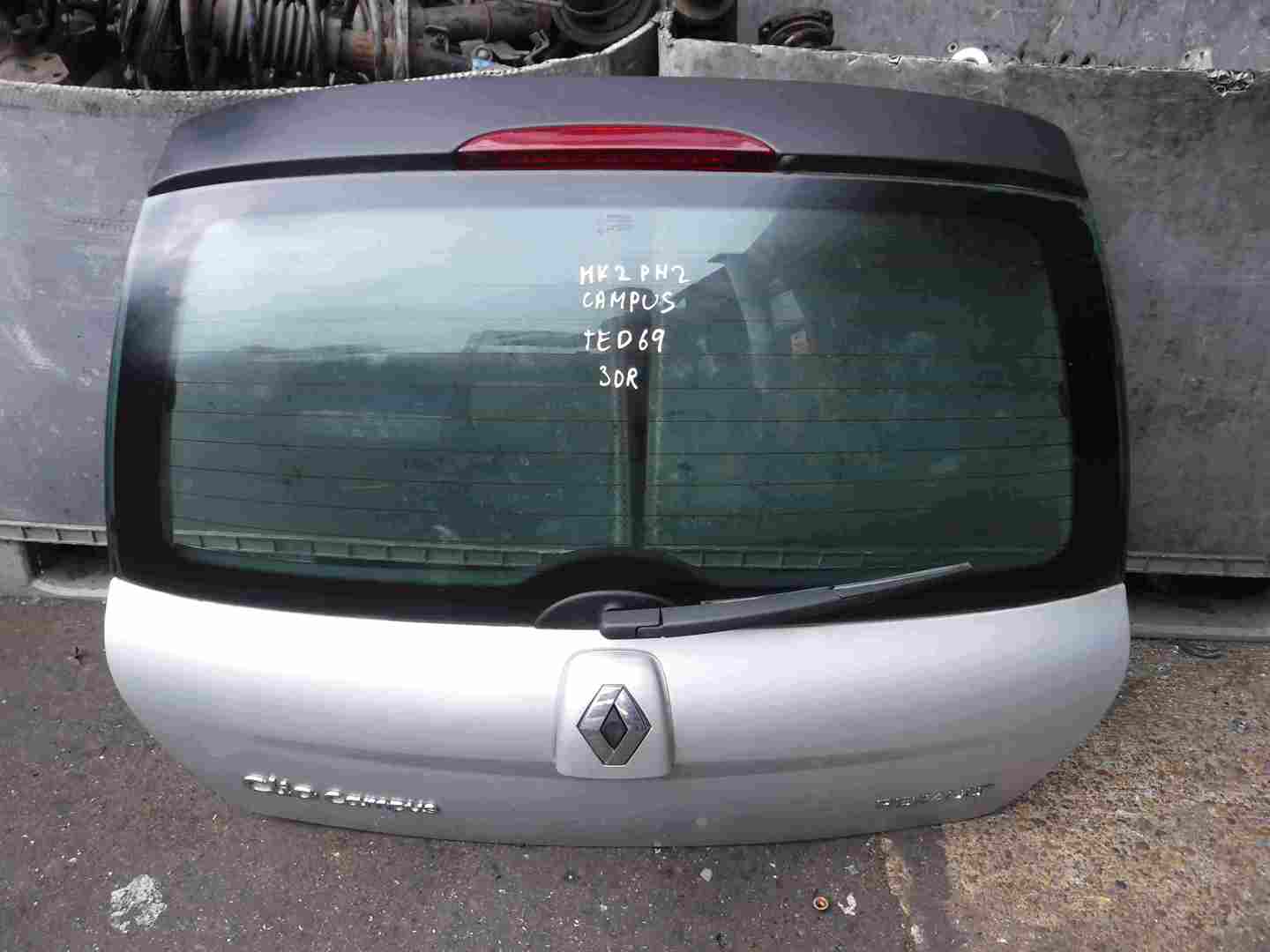 Renault Clio Campus MK2 2001-2010 Rear Tailgate Silver TED69