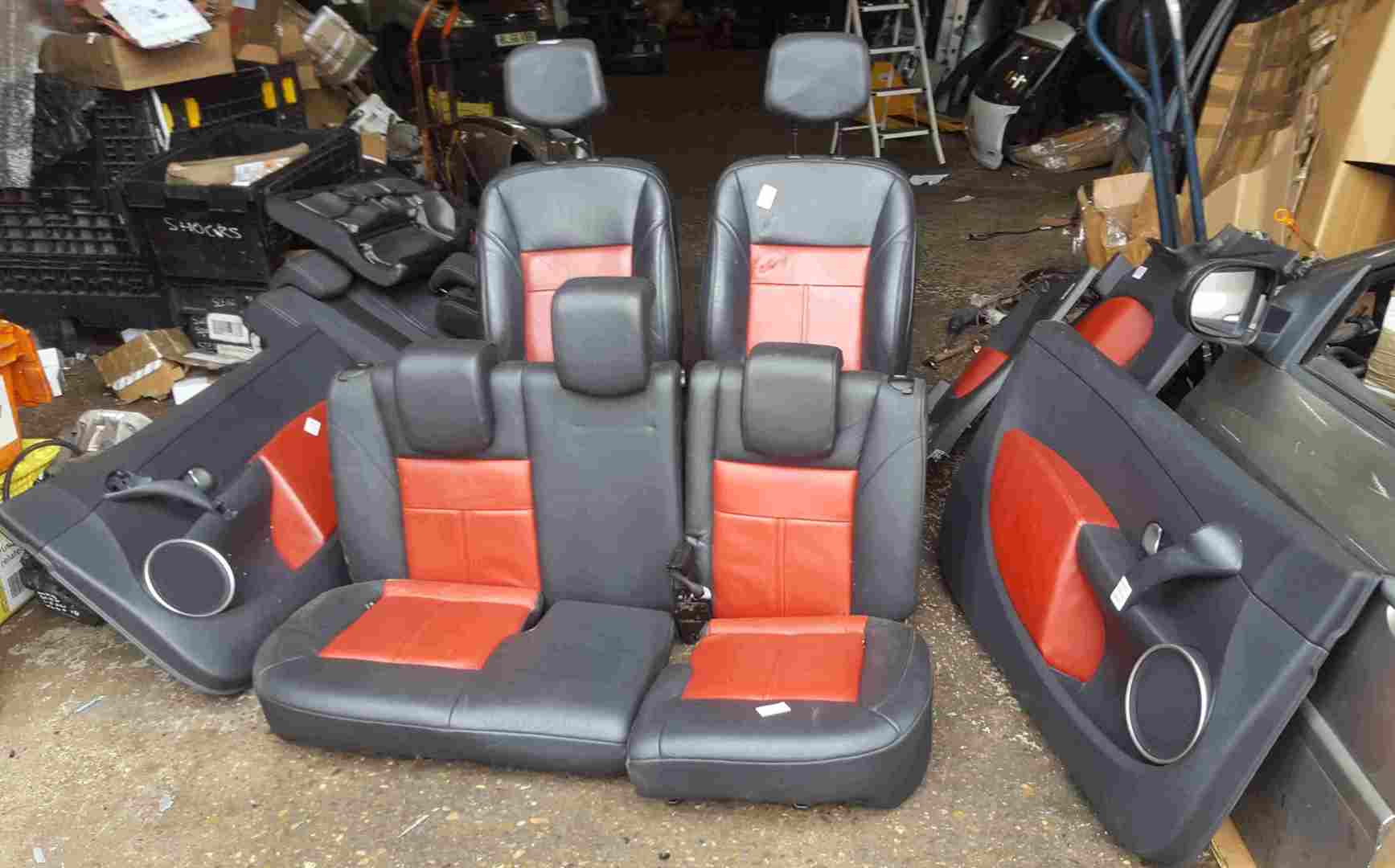 Thumb 3 Renault Clio 3 Door MK3 2005-2012 Red Black Leather Interior Set Cards