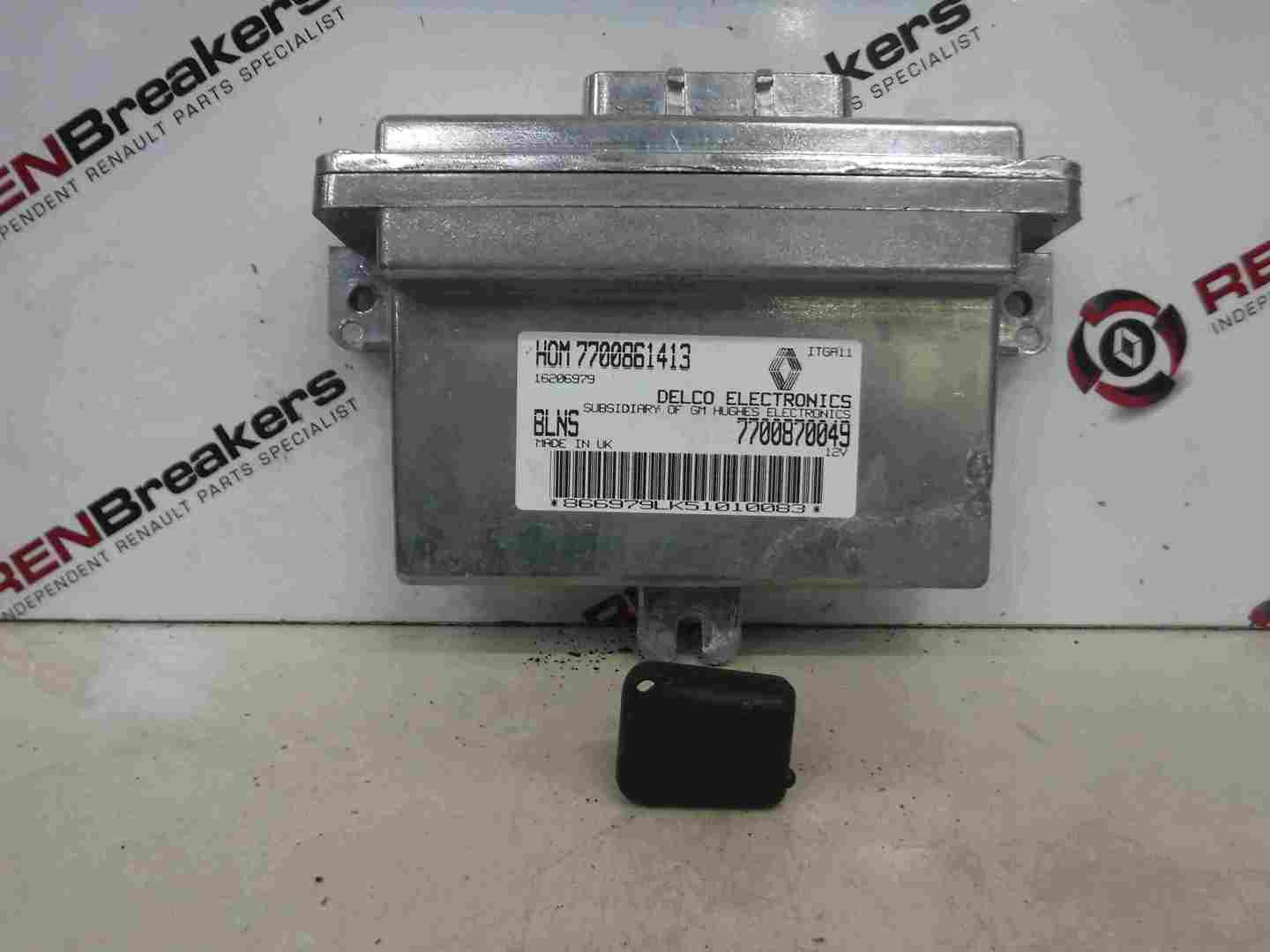 Renault Clio MK1 1996-1998 1.4 8v Engine ECU Computer Immobiliser + Key Fob