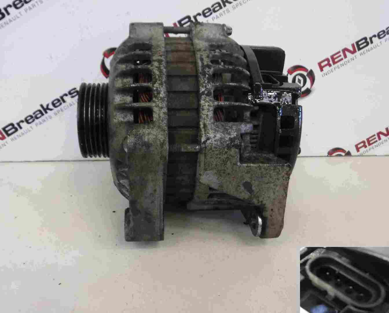 Renault Clio MK2 1998-2001 1.2 8v Alternator 4 Pin Black Plug