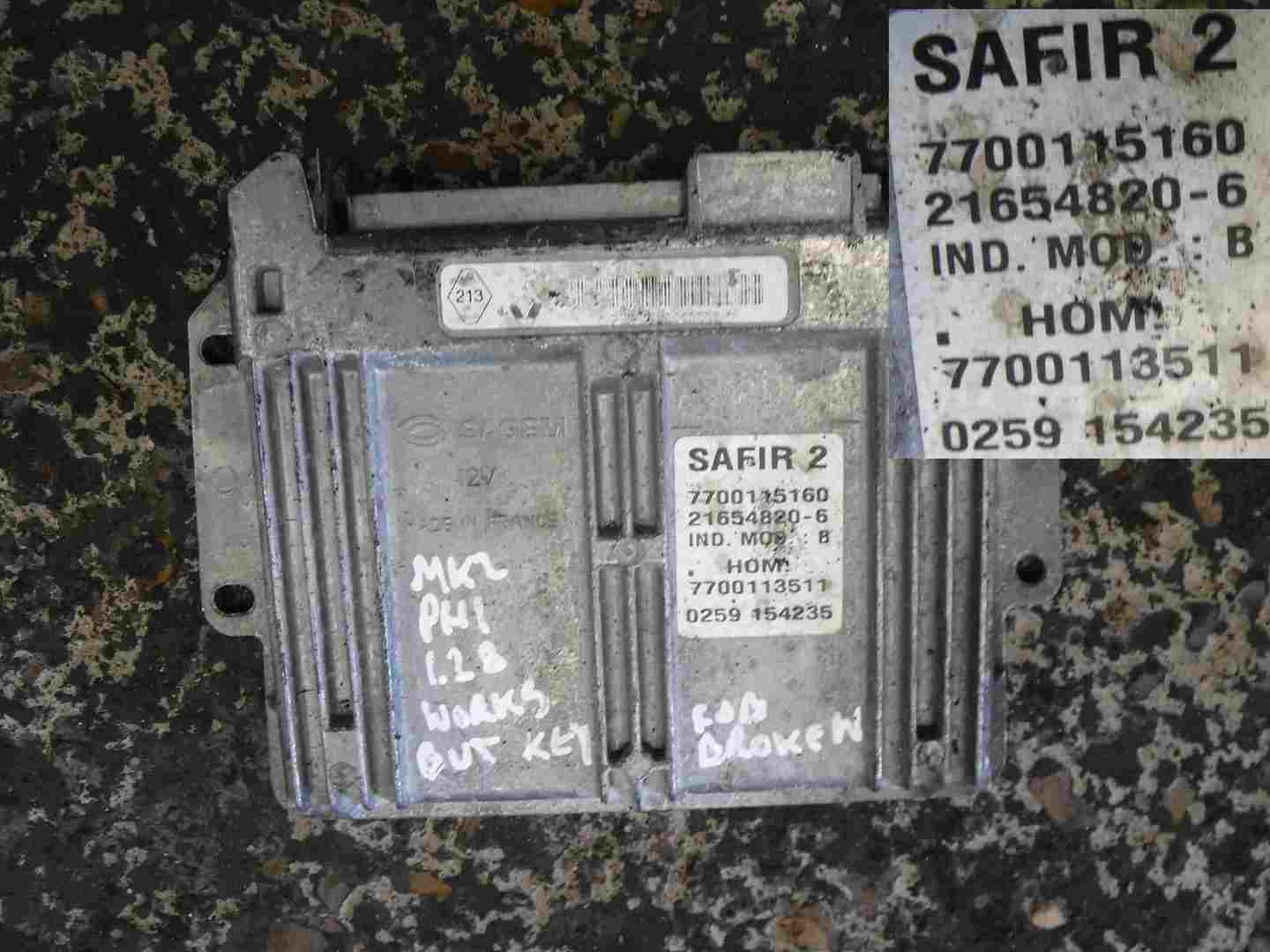 Renault Clio MK2 1998-2001 1.2 8v ECU Computer Electrical Control Unit