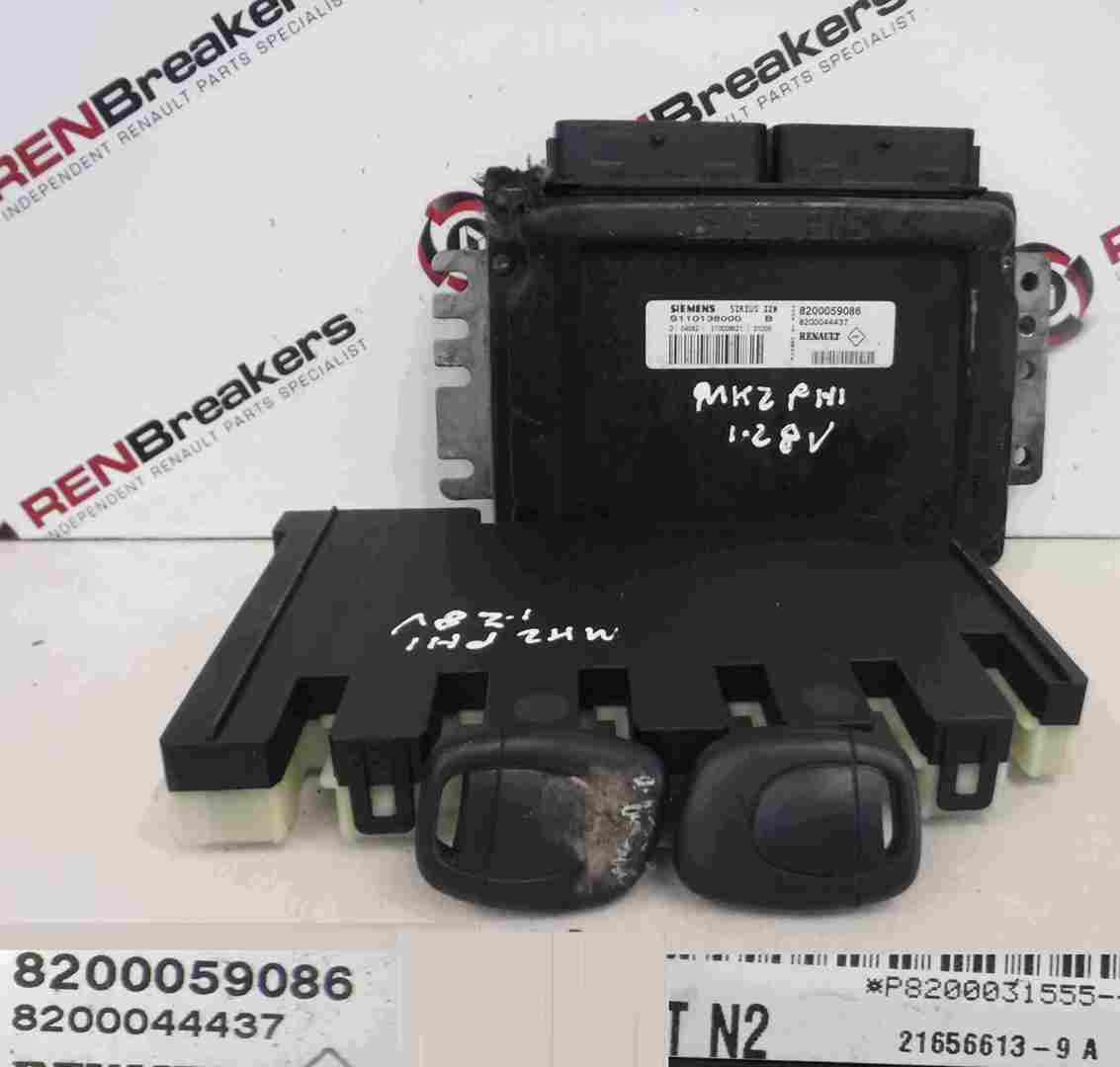 Renault Clio MK2 1998-2001 1.2 8v ECU SET UCH BCM Immobiliser + Key Fob
