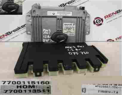Renault Clio MK2 1998-2001 1.2 8v ECU SET UCH Immobiliser + 2 Key Fobs