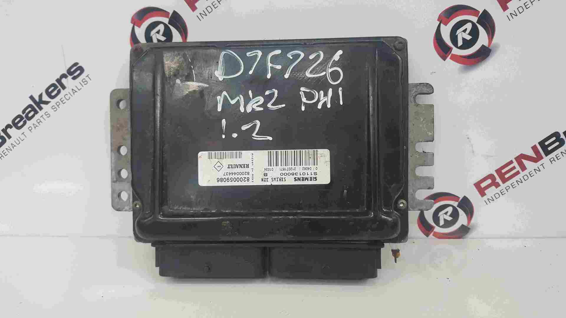 Renault Clio MK2 1998-2001 1.2 8v Engine Control Unit ECU Computer 8200059086