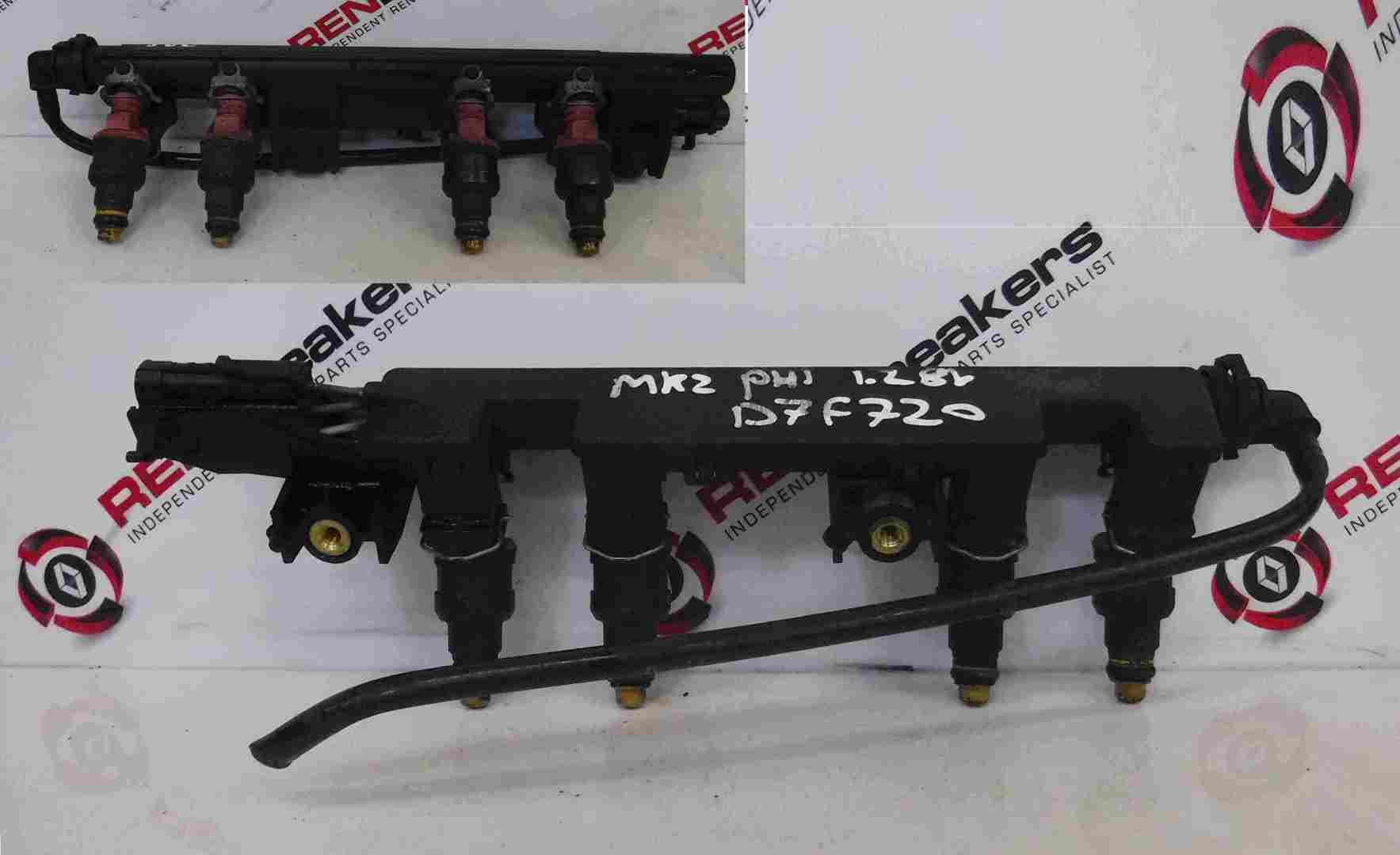 Renault Clio MK2 1998-2001 1.2 8v Pink Fuel Injectors + Rail 7700114546