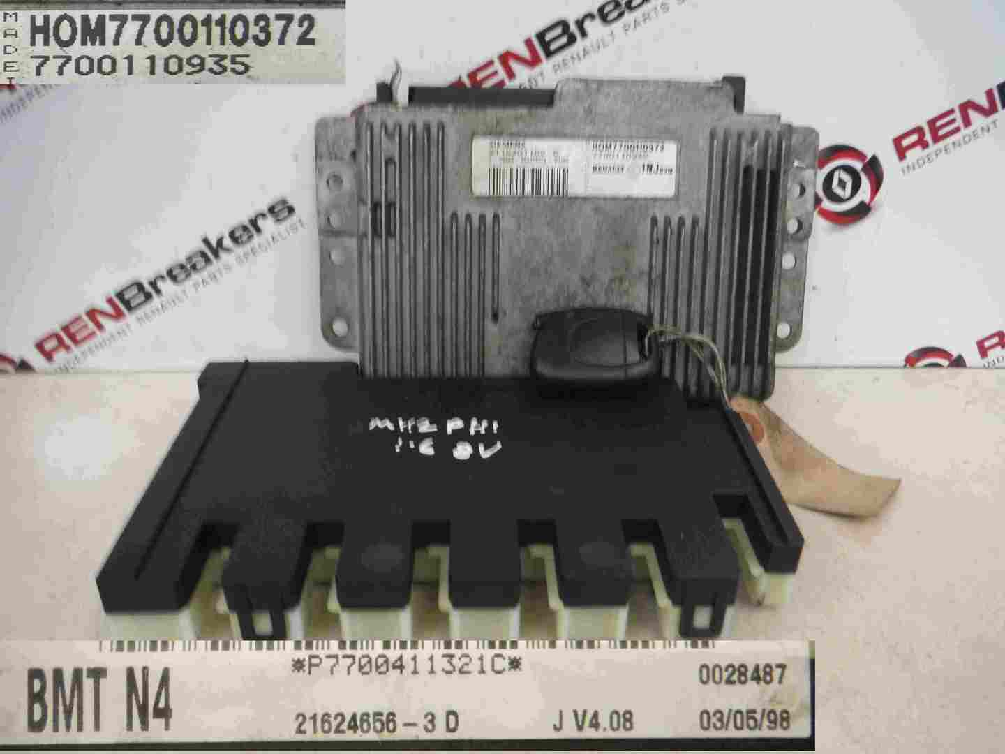 Renault Clio MK2 1998-2001 1.6 8v ECU Set Kit UCH BCM BSI + Key Fob