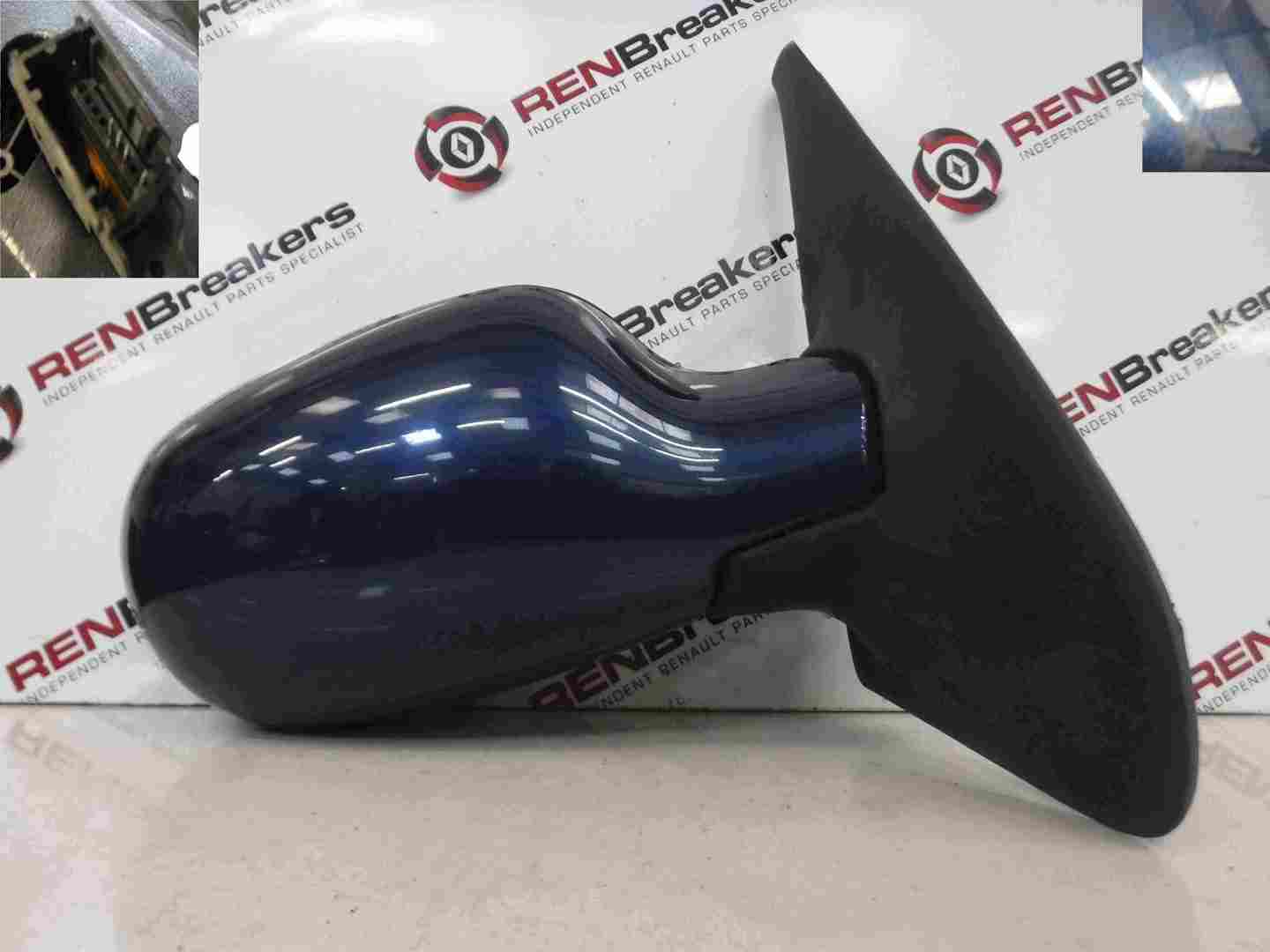 Renault Clio MK2 1998-2001 Drivers OS Wing Mirror Blue 432