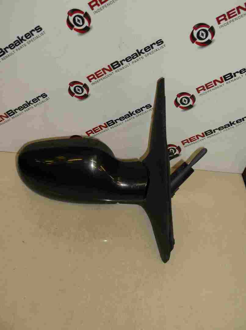 Renault Clio MK2 1998-2001 Drivers OS Wing Mirror Manual Black 676 Manual
