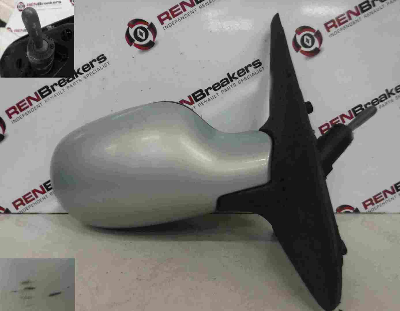 Renault Clio MK2 1998-2001 Drivers OS Wing Mirror Silver 632 Manual