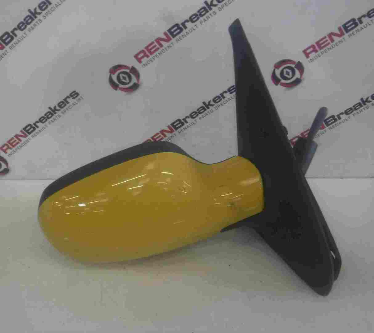 Renault Clio MK2 1998-2001 Drivers OS Wing Mirror Yellow Manual OV377