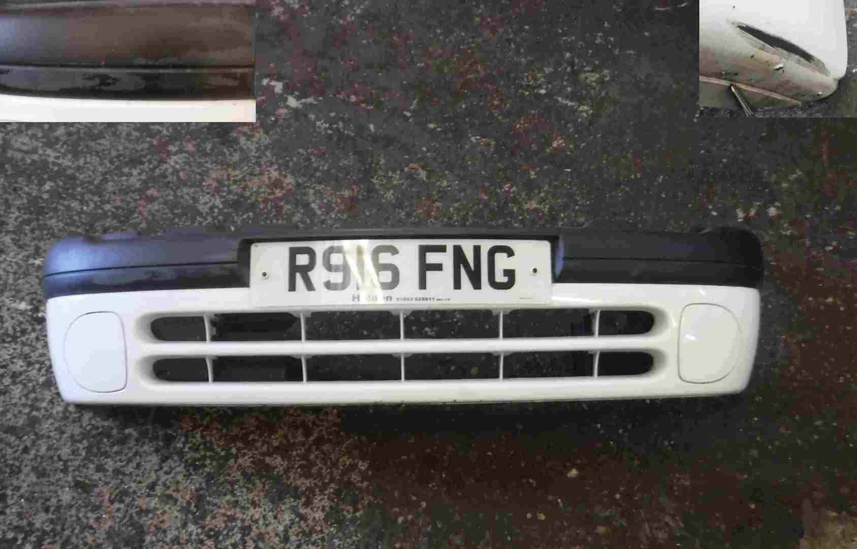 Renault Clio MK2 1998-2001 Front Bumper White D389