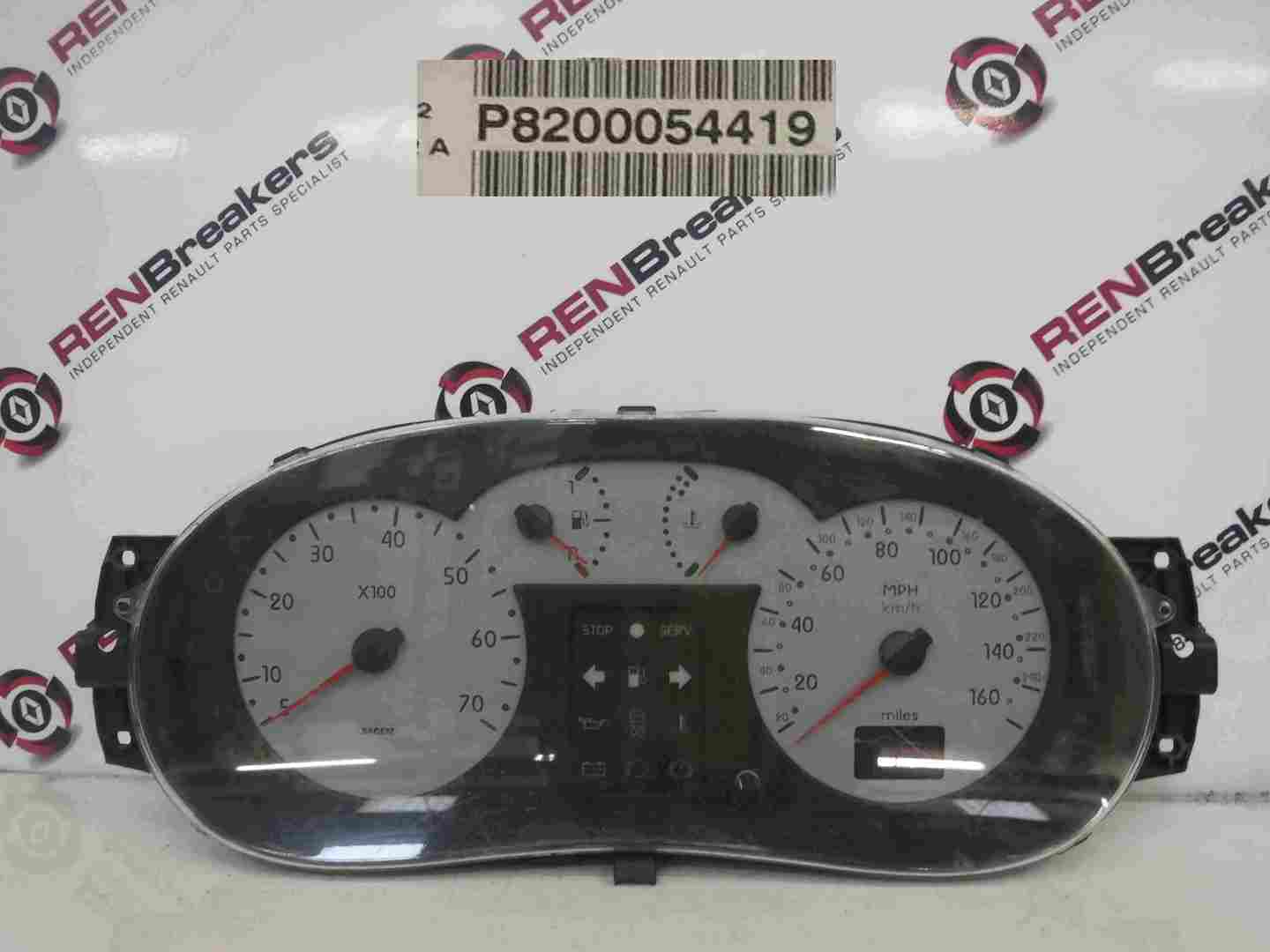 Renault Clio MK2 1998-2001 Instrument Panel Dials Gauges Clocks 118K 8200054419