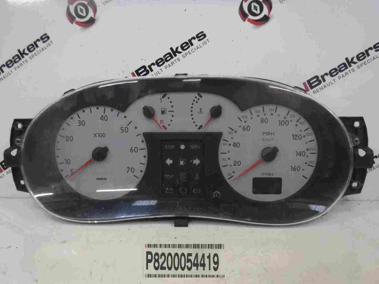 Renault Clio MK2 1998-2001 Instrument Panel Dials Gauges Clocks 122K 8200054419