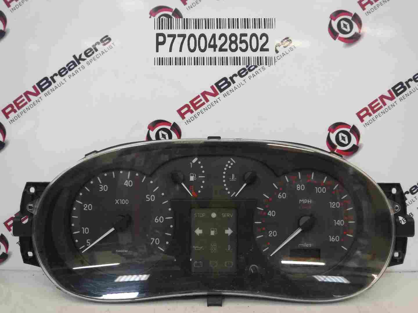 Renault Clio MK2 1998-2001 Instrument Panel Dials Gauges Clocks 133K 7700428502
