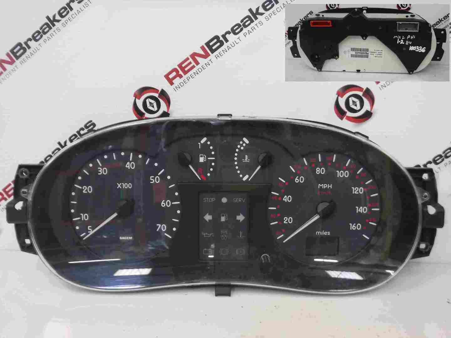 Renault Clio MK2 1998-2001 Instrument Panel Dials Gauges Clocks 155K 8200054422