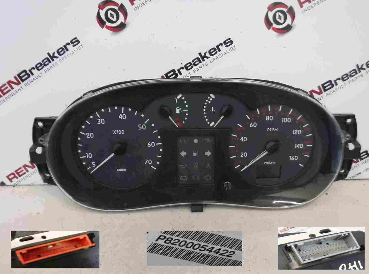 Renault Clio MK2 1998-2001 Instrument Panel Dials Gauges Clocks 91K
