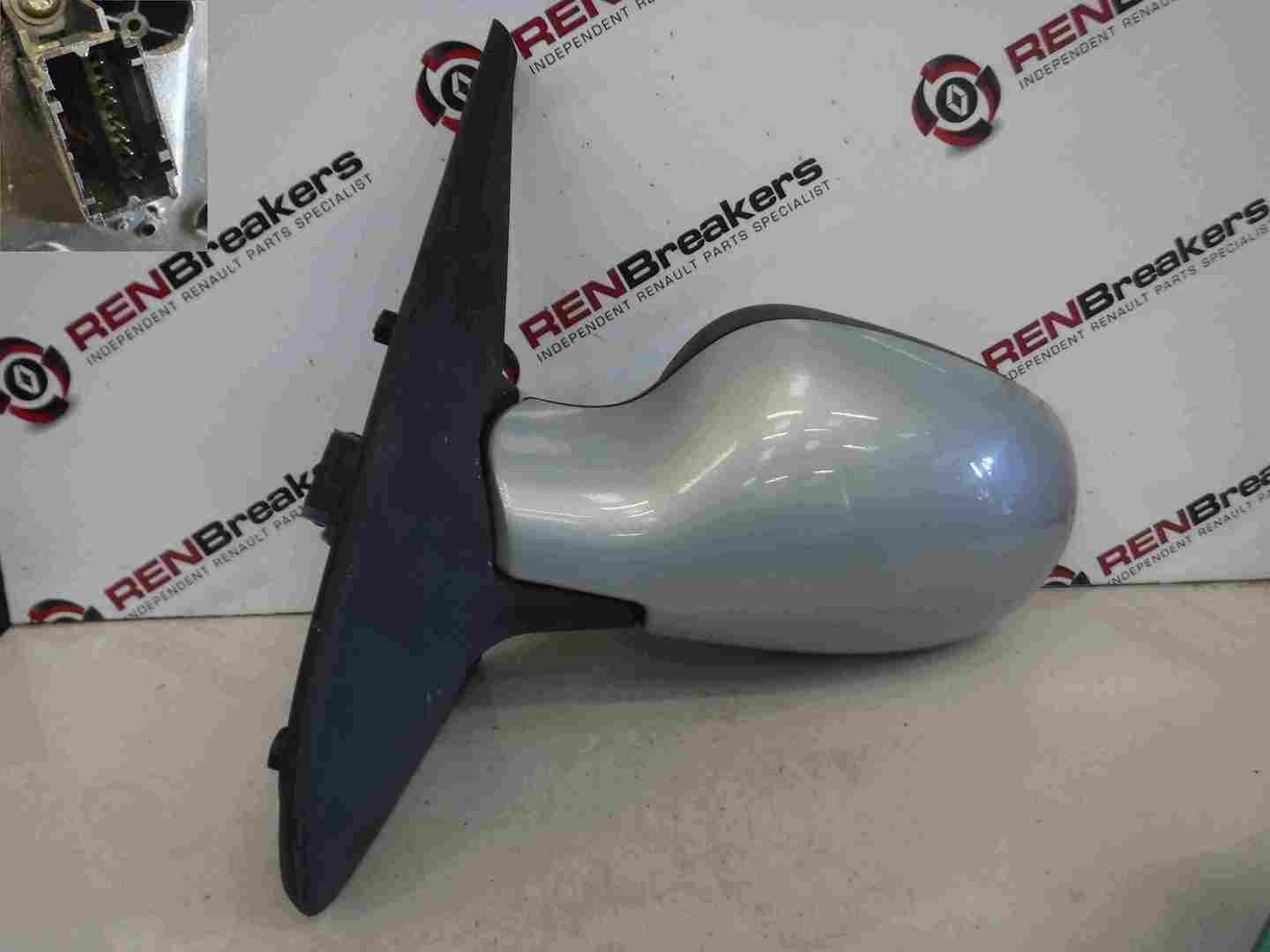 Renault Clio MK2 1998-2001 Passenger NS Wing Mirror Silver 632