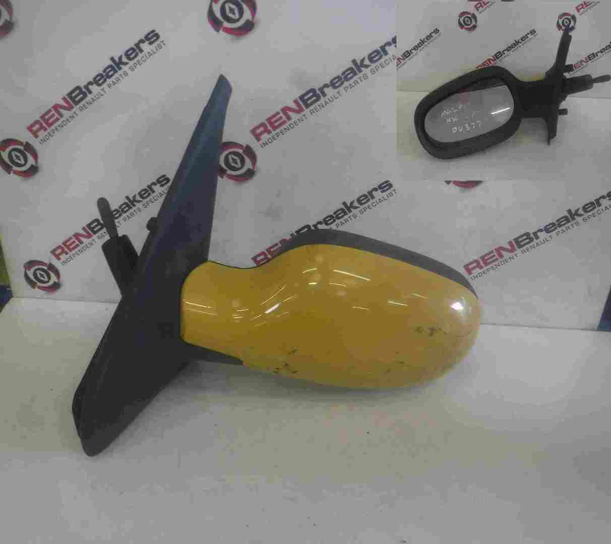 Renault Clio MK2 1998-2001 Passenger NS Wing Mirror Yellow Manual OV377