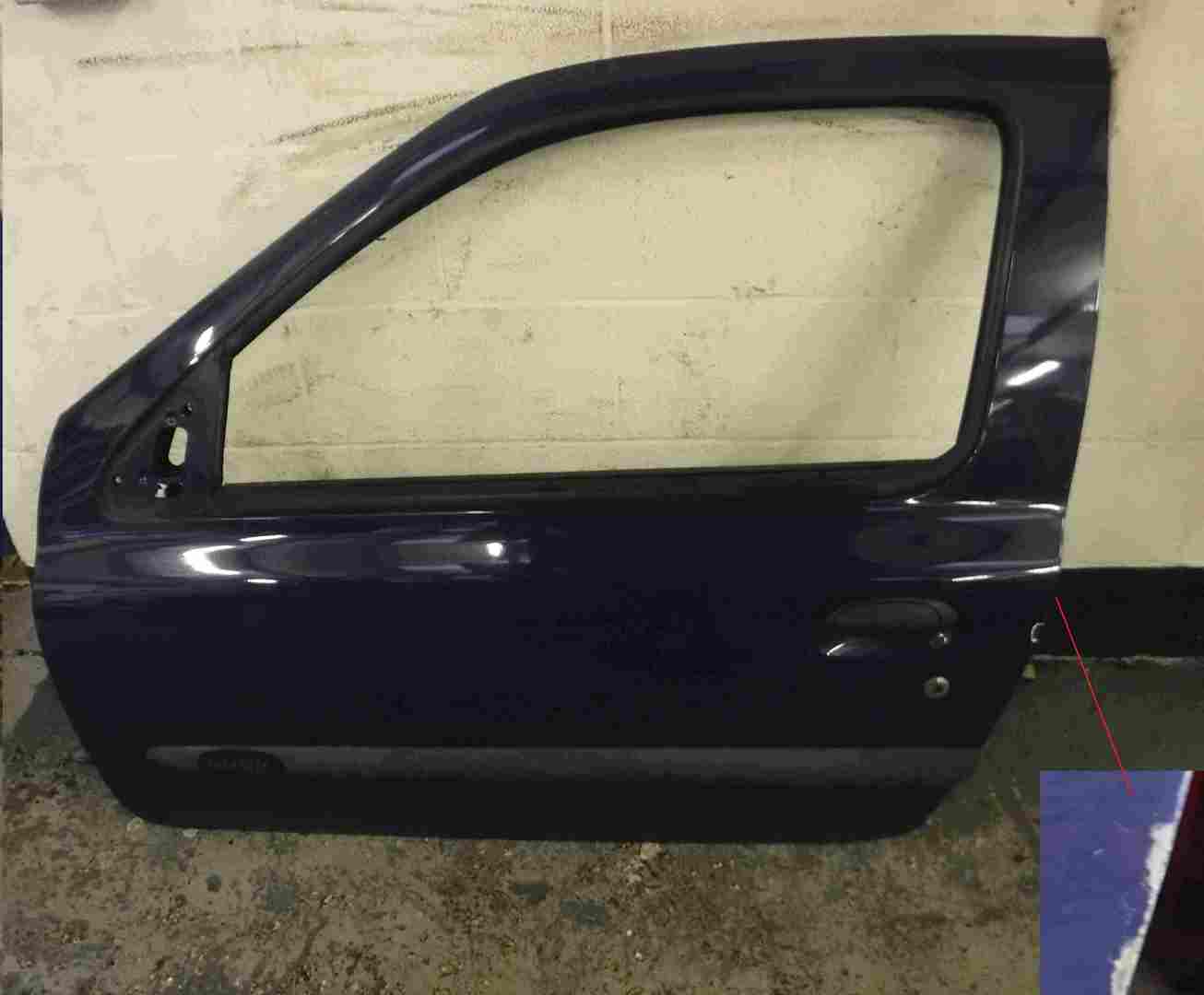 Renault Clio MK2 1998-2001 Passenger NSF Front Door Blue OV460 3dr