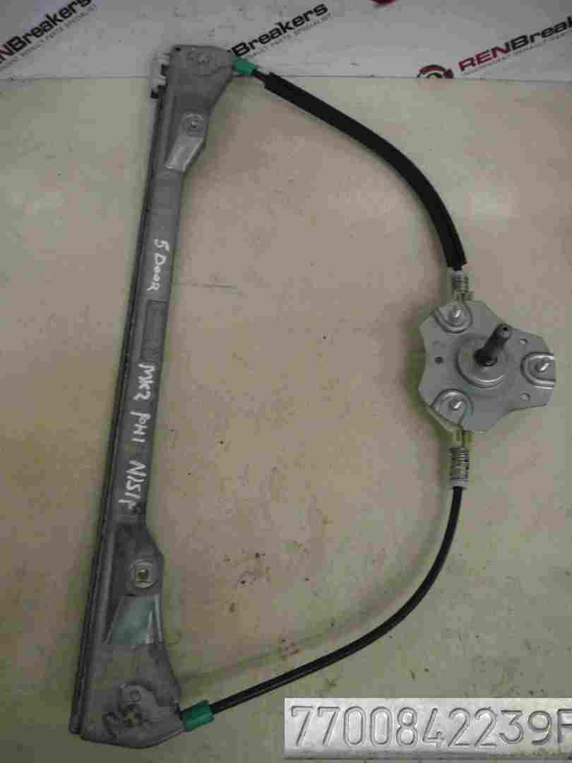 Renault Clio MK2 1998-2006 Passenger NSF Front Window Regulator Manual 5dr