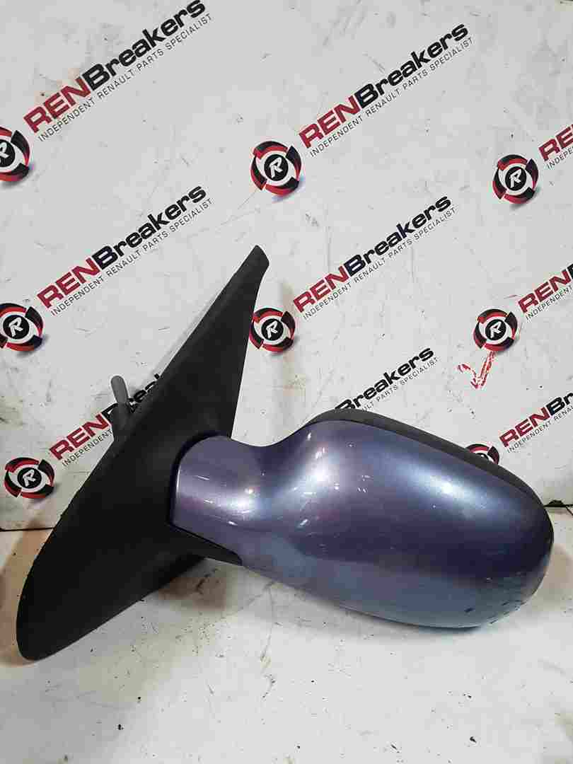 Renault Clio MK2 1998-2001 Passenger Ns Wing Mirror Purple Silver Mv671 Manual