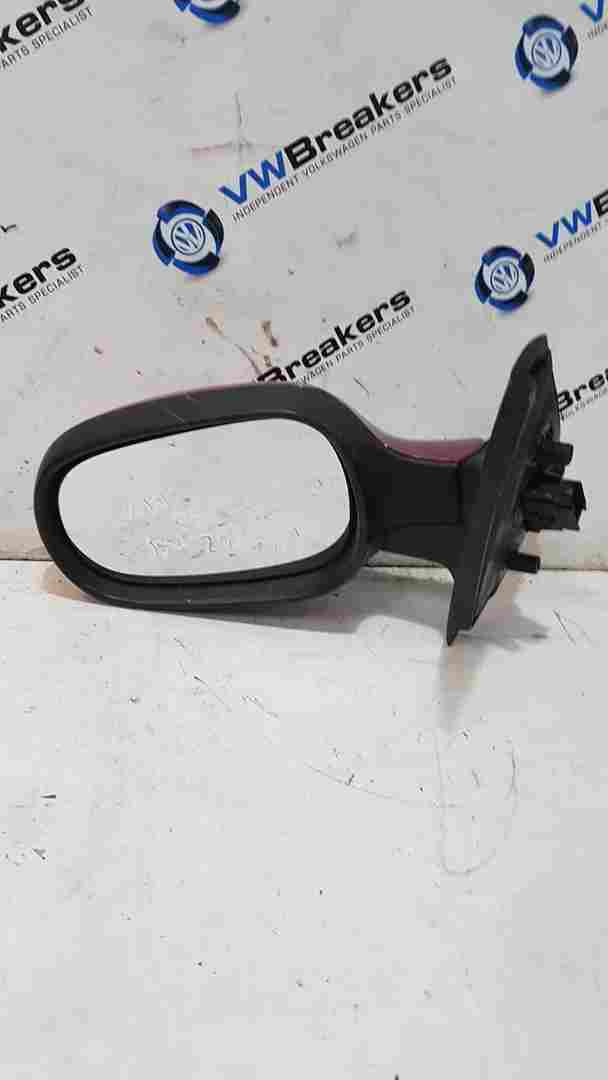 Thumb 3 Renault Clio MK2 1998-2001 Passenger Ns Wing Mirror RED Nv713 Electric