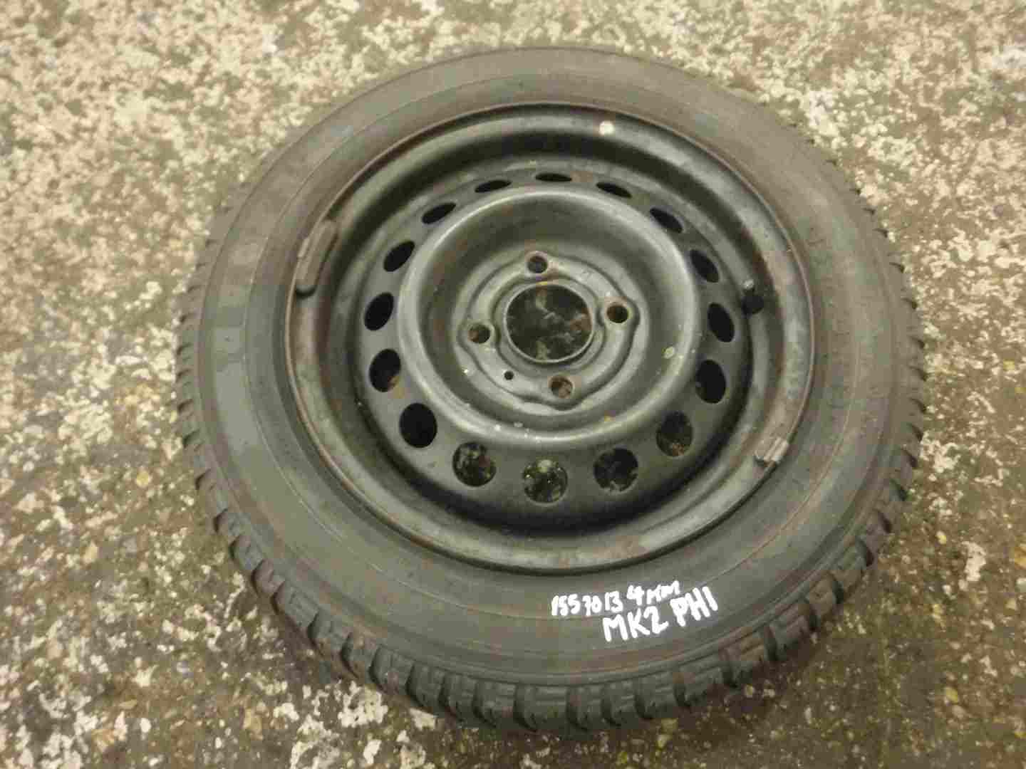 Renault Clio MK2 1998-2001 Steel Wheel Rim + Tyre 155 70 13 4mm Tread
