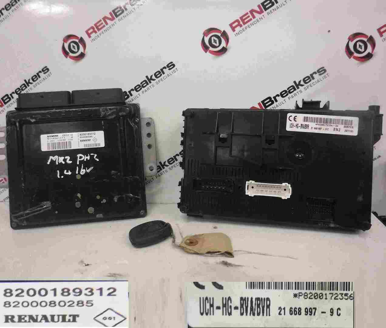 Renault Clio MK2 2001-2004 1.2 16v ECU SET UCH Immobiliser + Key Fob Auto