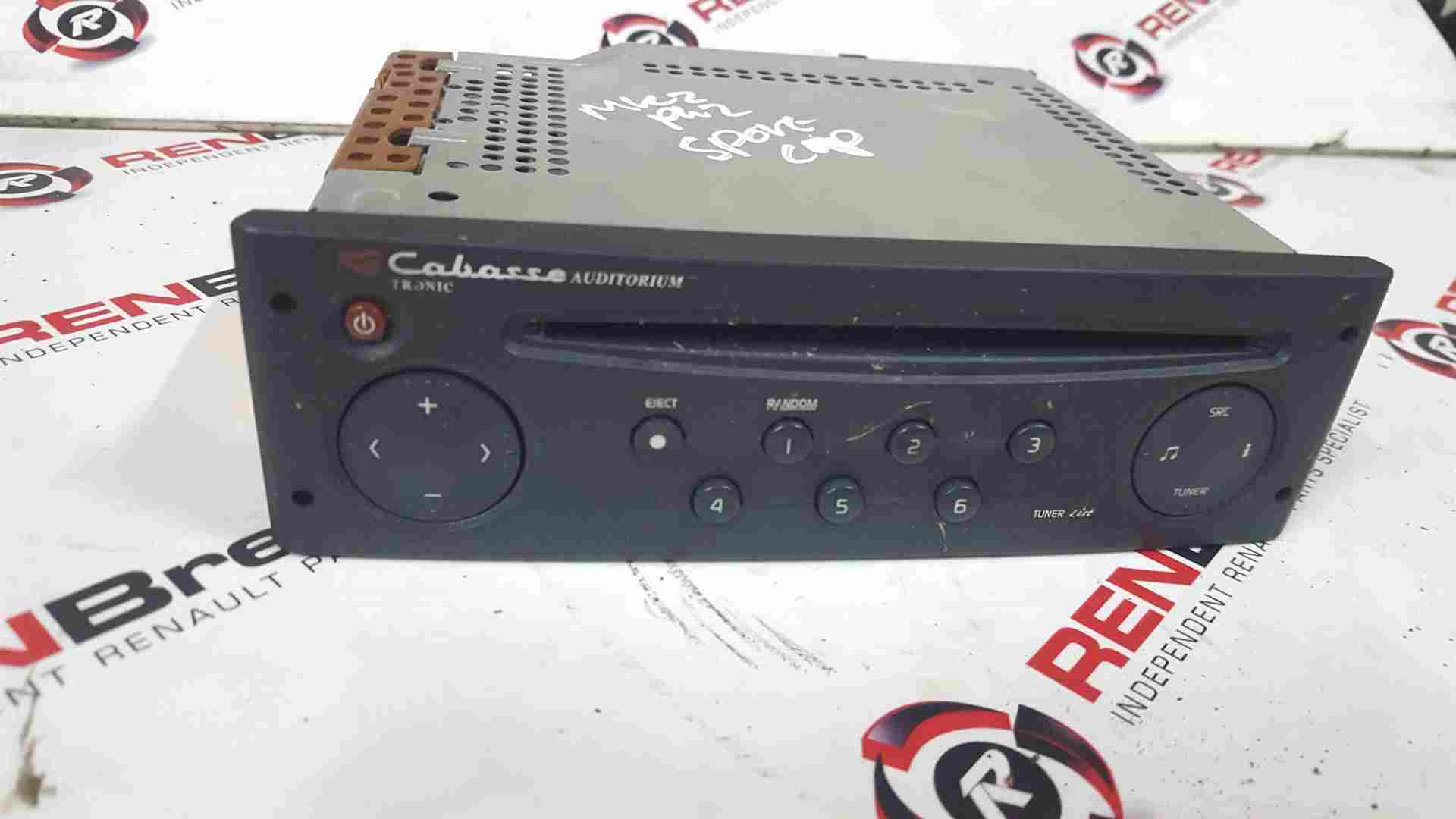 Renault Clio MK2 2001-2005 Cd Player Radio Tuner List + Code Cabasse 8200269038
