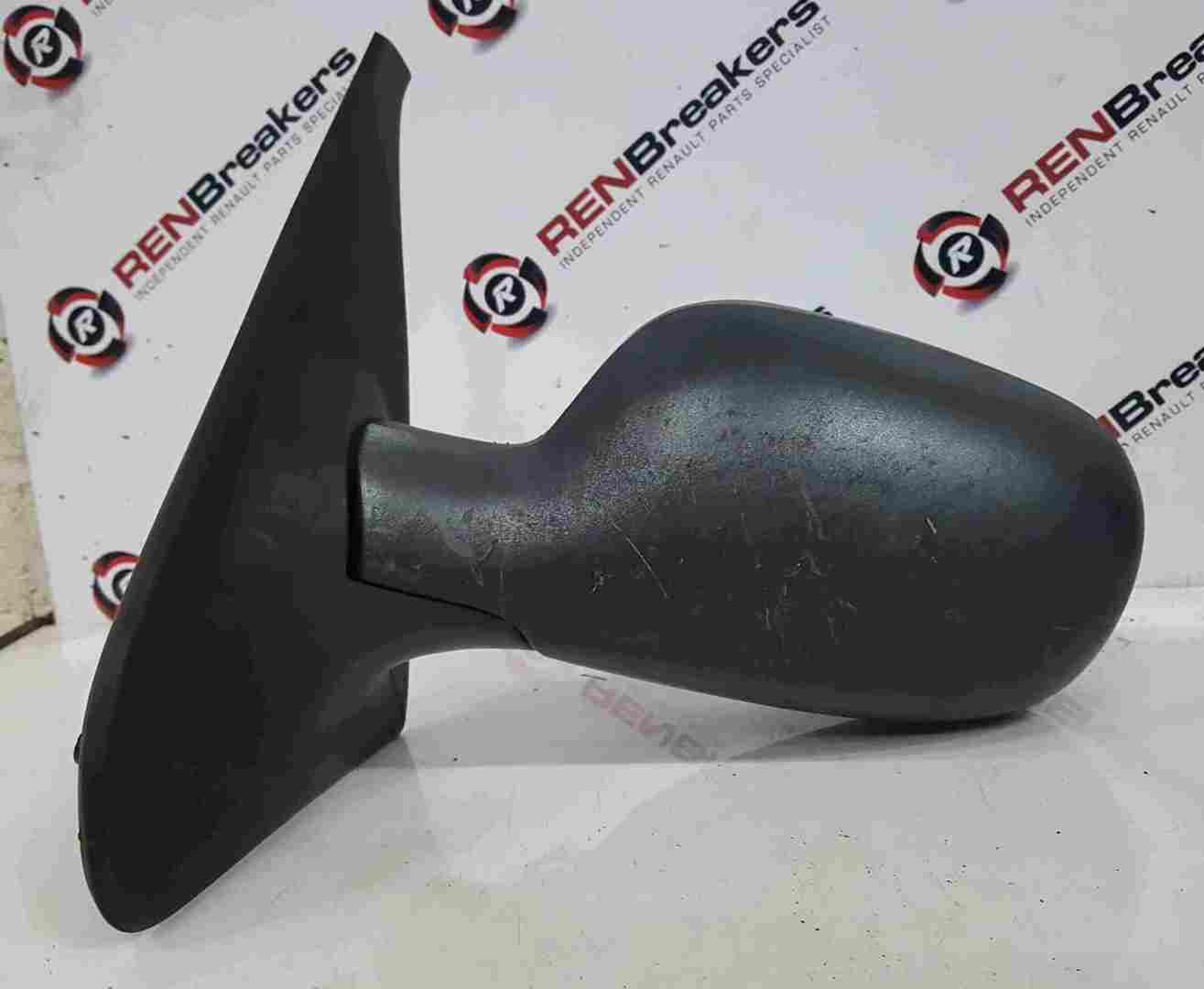 Renault Clio MK2 2001-2005 Passenger NS Wing Mirror Plain Black Electric