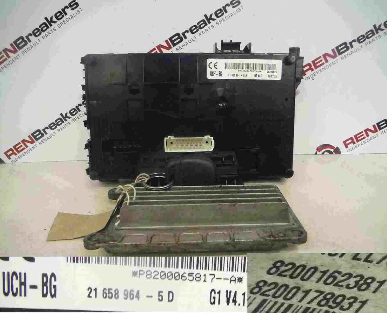 Renault Clio MK2 2001-2006 1.2 16v ECU SET KIT UCH BCM  Key D4F 712
