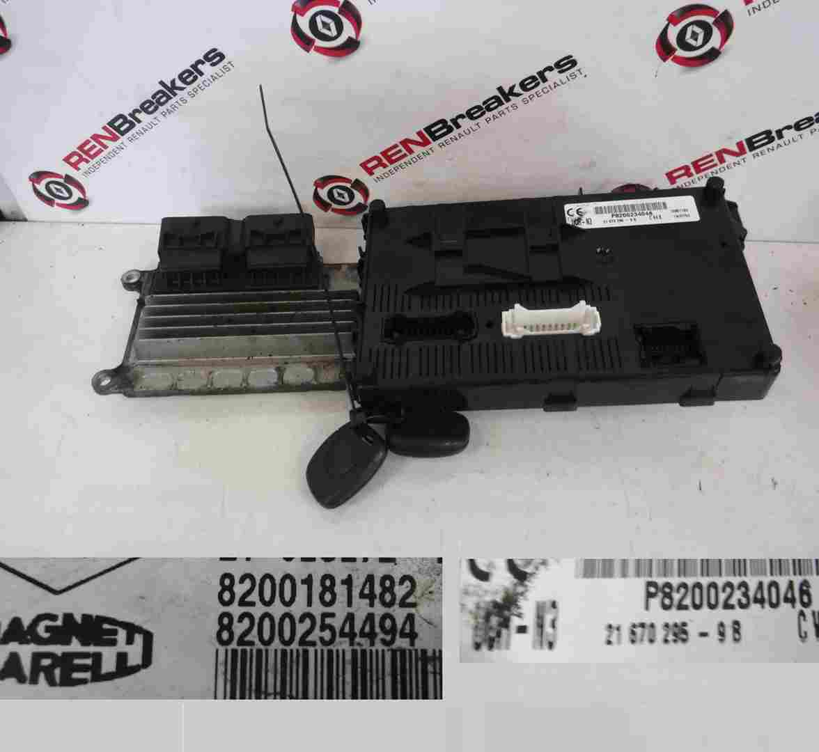 Renault Clio MK2 2001-2006 1.2 16v ECU SET UCH BCM Immobiliser + 2 Key Fobs