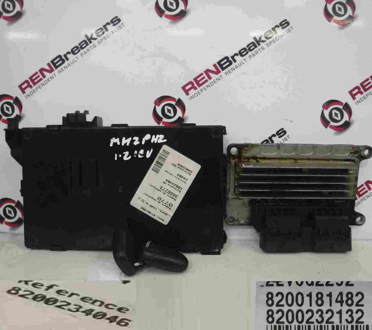 Renault Clio MK2 2001-2006 1.2 16v ECU SET UCH BCM Immobiliser + 2 Key Fobs