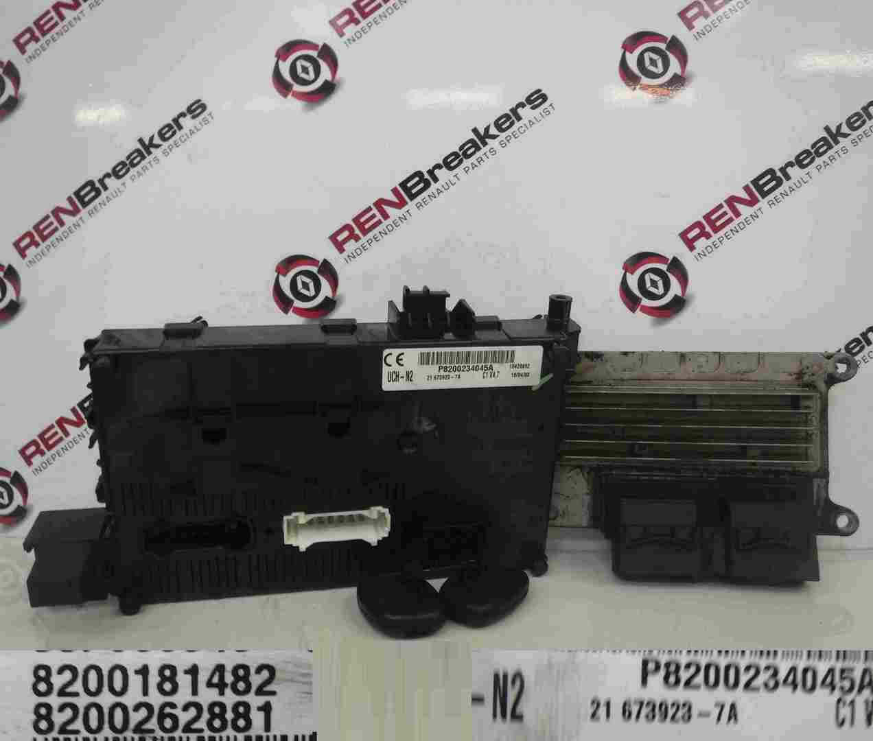 Renault Clio MK2 2001-2006 1.2 16v ECU SET UCH BCM Immobiliser + 2 Key Fobs